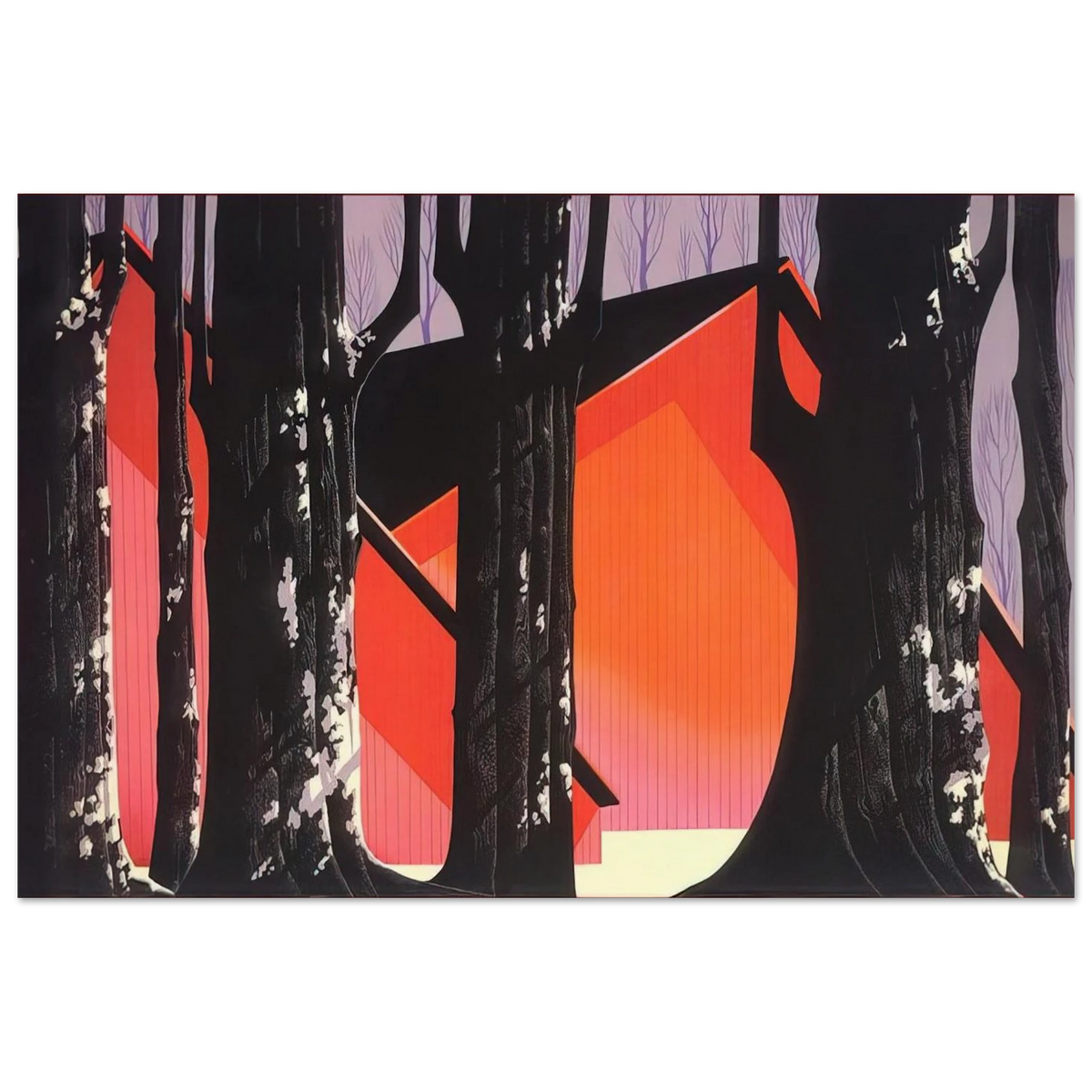 Winter Barnyard Poster | Eyvind Earle Poster | Eyvind Earle Prints