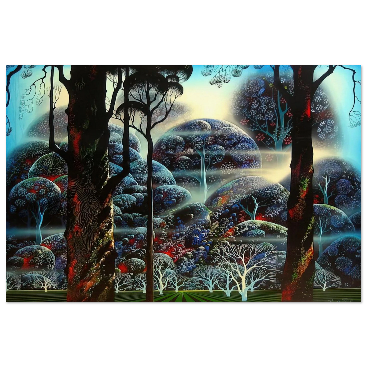 Mist in the Dark Woods Poster | Eyvind Earle Poster | Eyvind Earle Prints