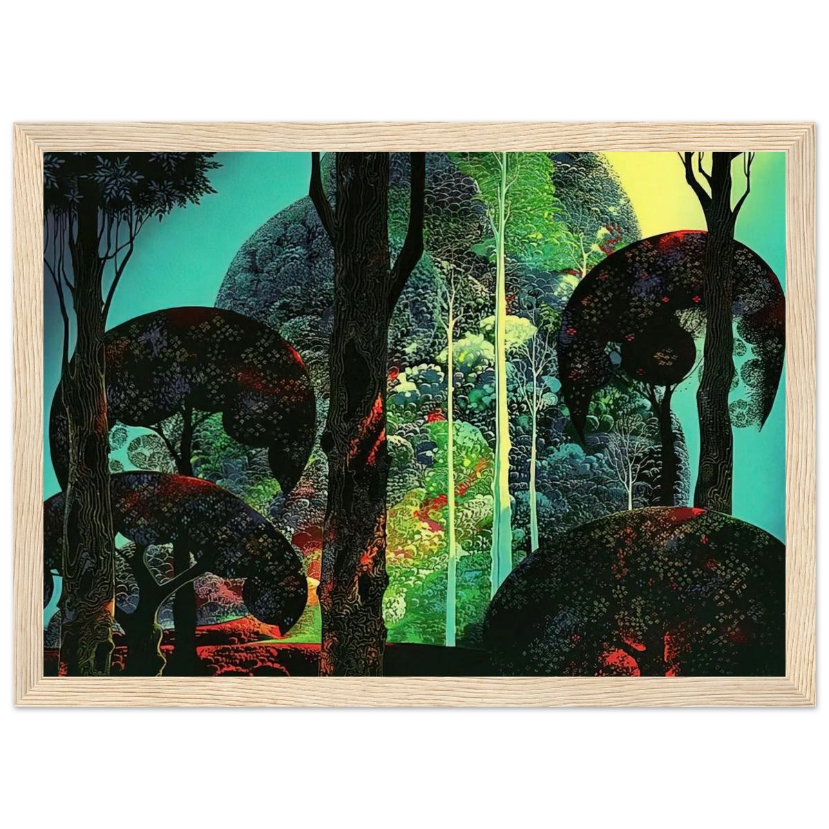 Fired by Sun Framed Poster | Eyvind Earle Framed Prints Wall Art | Eyvind Earle Prints