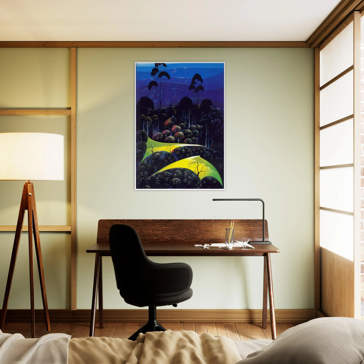 Inland from the Sea Framed Poster | Eyvind Earle Framed Prints Wall Art | Eyvind Earle Prints