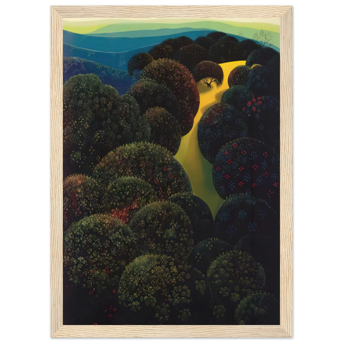 Hidden Pasture Framed Poster | Eyvind Earle Framed Prints Wall Art | Eyvind Earle Prints