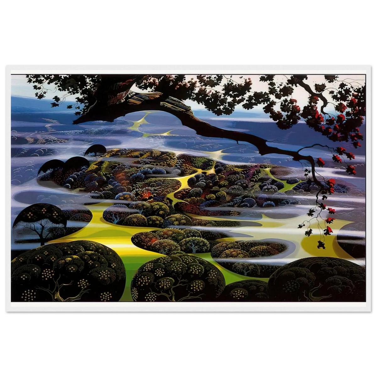 Mystic Mountain Framed Poster | Eyvind Earle Framed Prints Wall Art | Eyvind Earle Prints