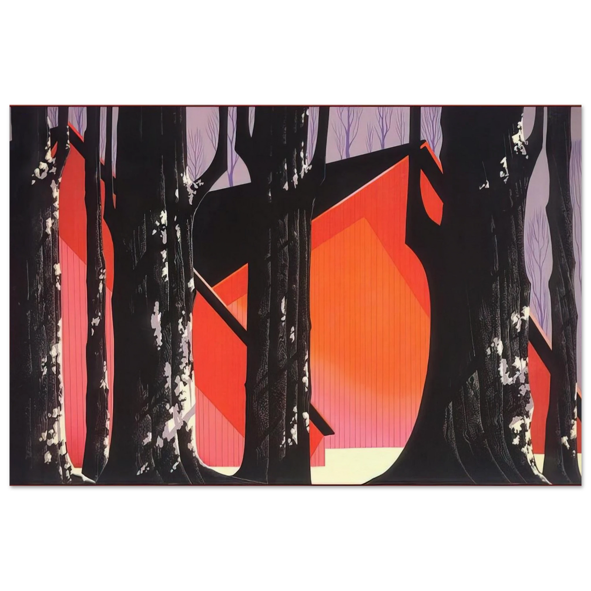 Winter Barnyard Poster | Eyvind Earle Poster | Eyvind Earle Prints