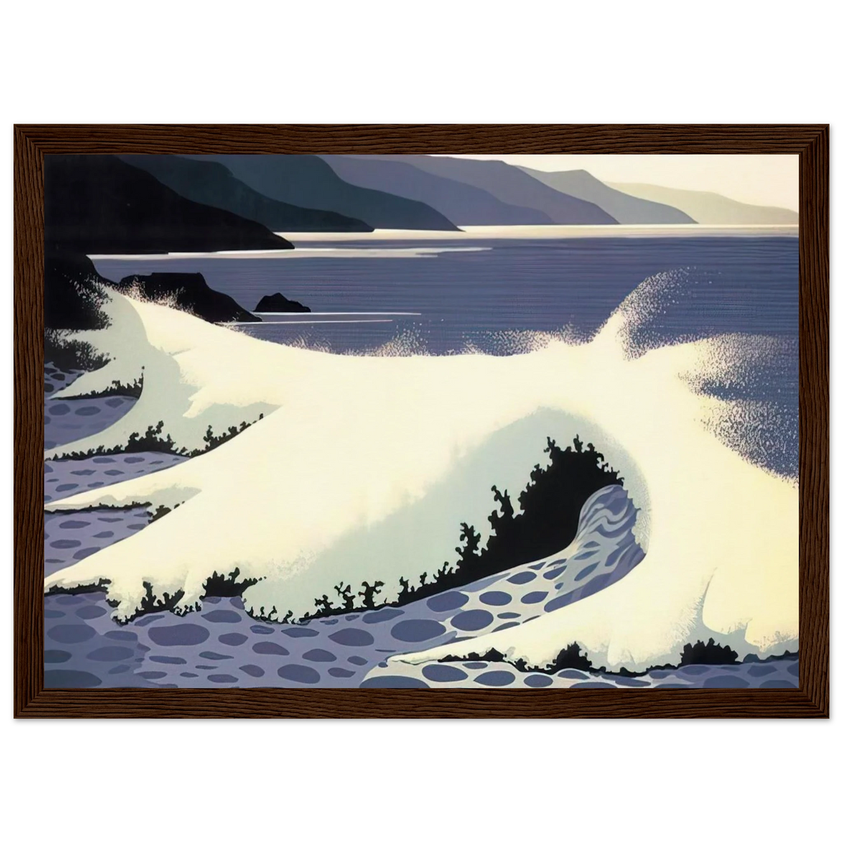 The White Wave Framed Poster | Eyvind Earle Framed Prints Wall Art | Eyvind Earle Prints