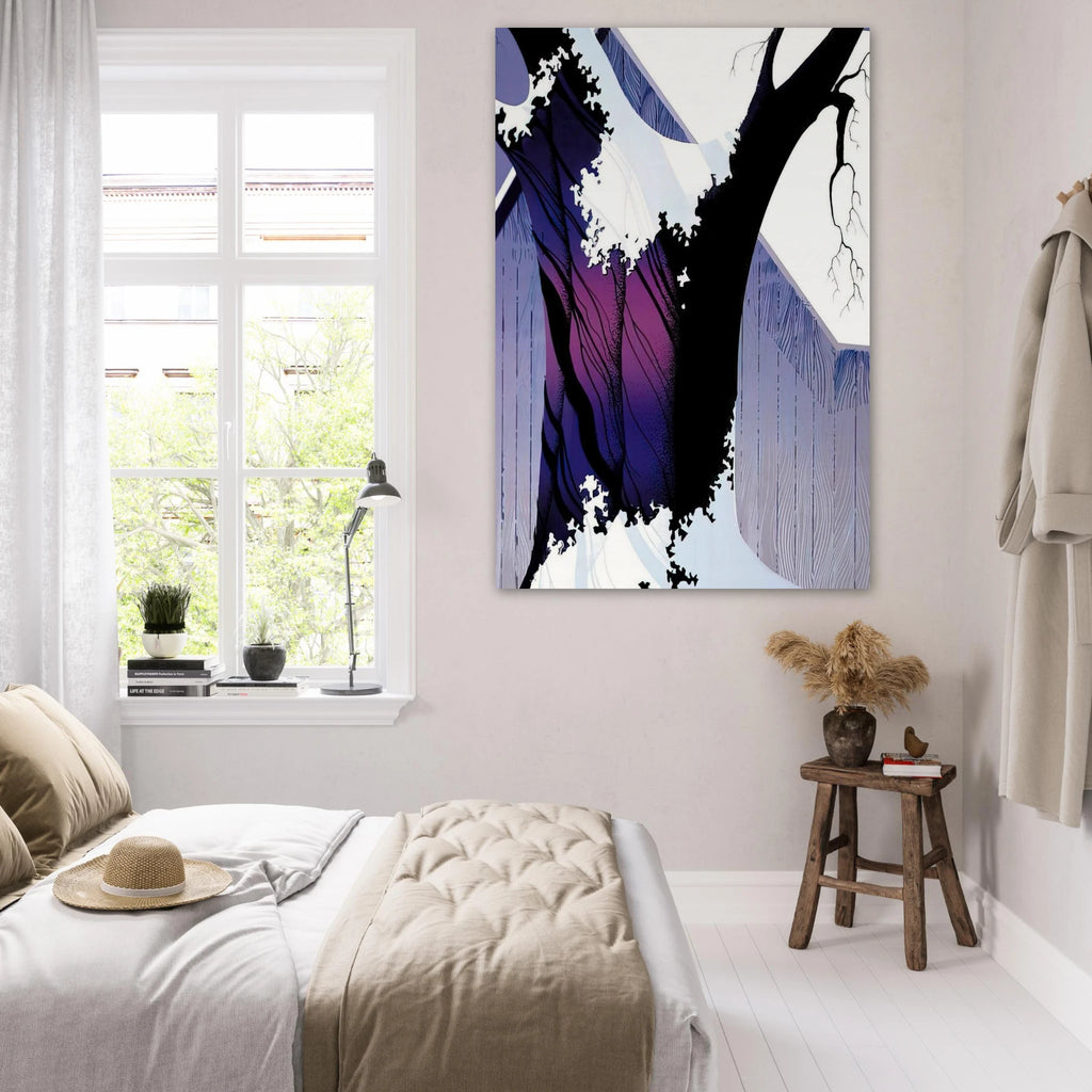 Violet Tree and Barn Poster | Eyvind Earle Poster | Eyvind Earle Prints