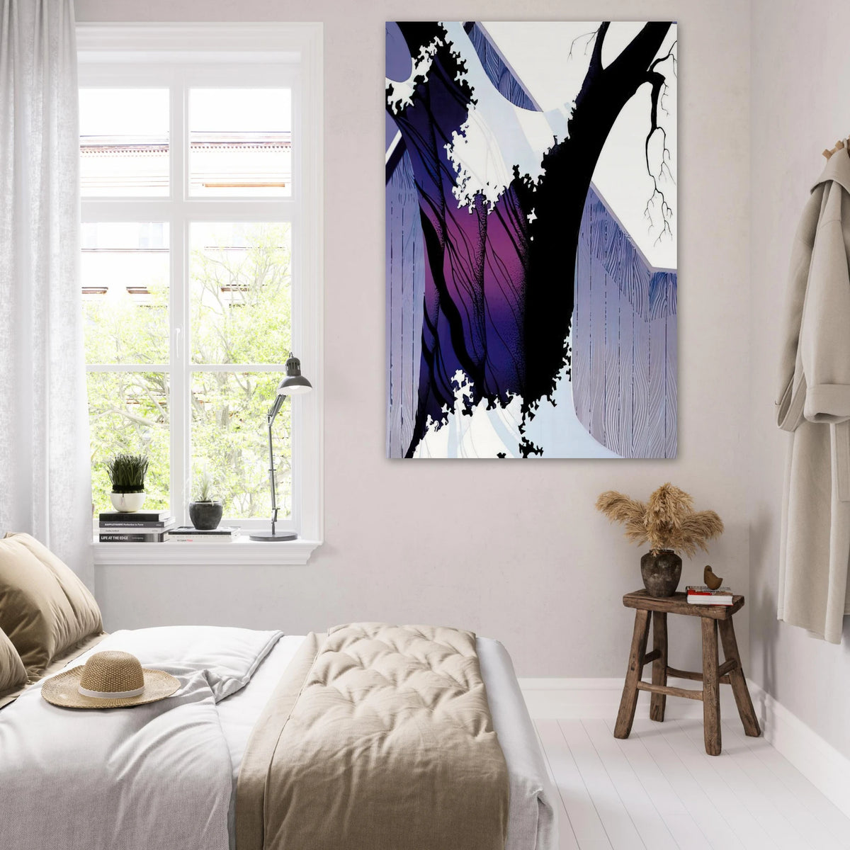 Violet Tree and Barn Poster | Eyvind Earle Poster | Eyvind Earle Prints