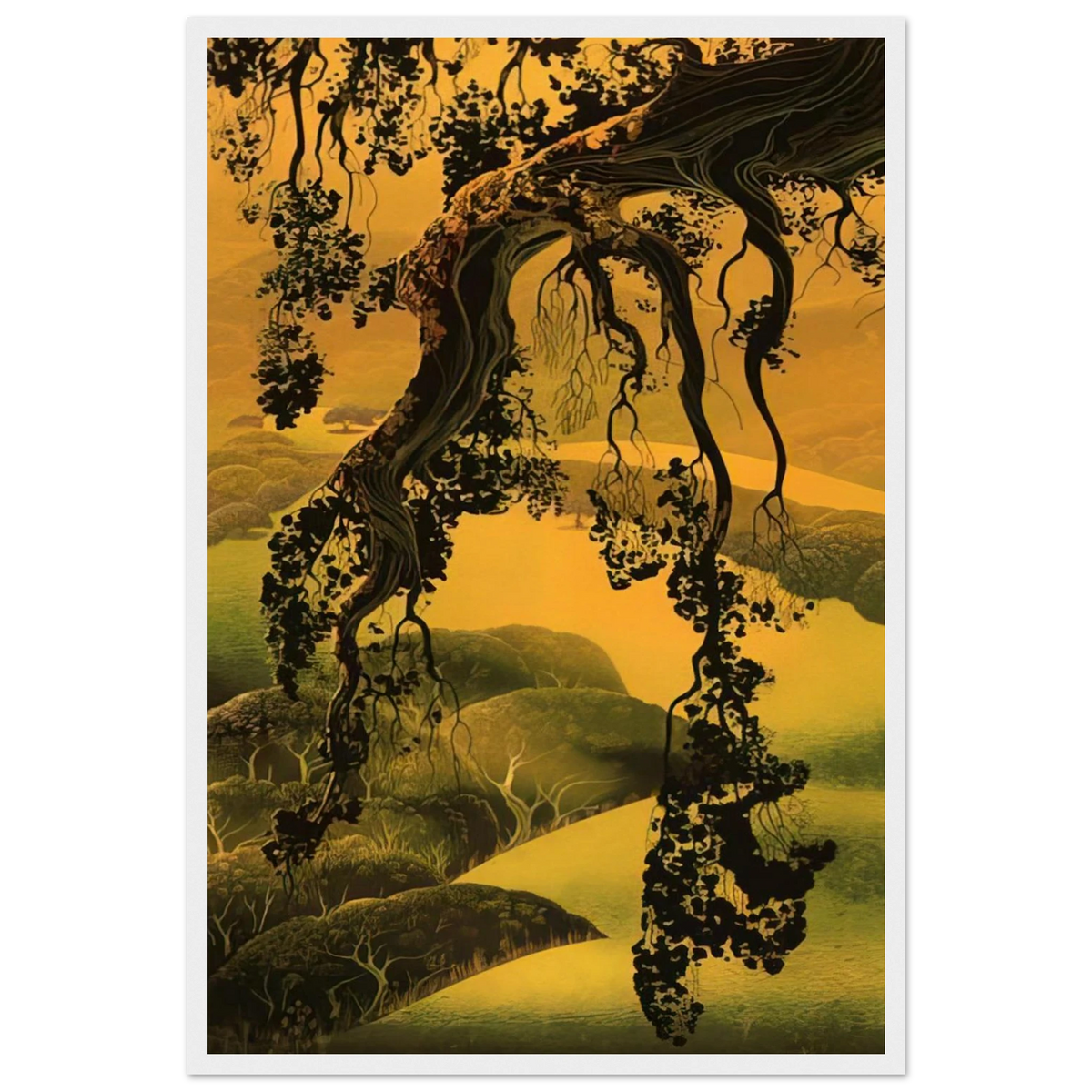 Yorktown Branch Framed Poster | Eyvind Earle Framed Prints Wall Art | Eyvind Earle Prints