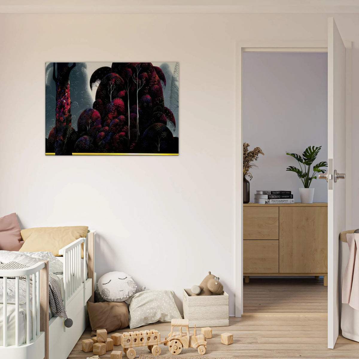 Crimson Eucalyptus Canvas | Eyvind Earle Canvas | Eyvind Earle Prints