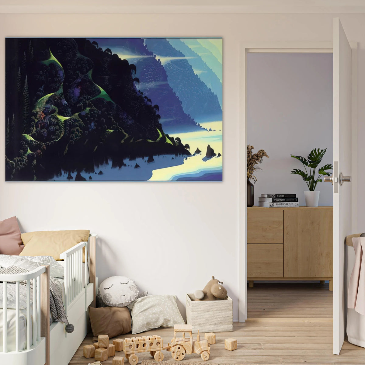 Blue Coastline Poster | Eyvind Earle Poster | Eyvind Earle Prints