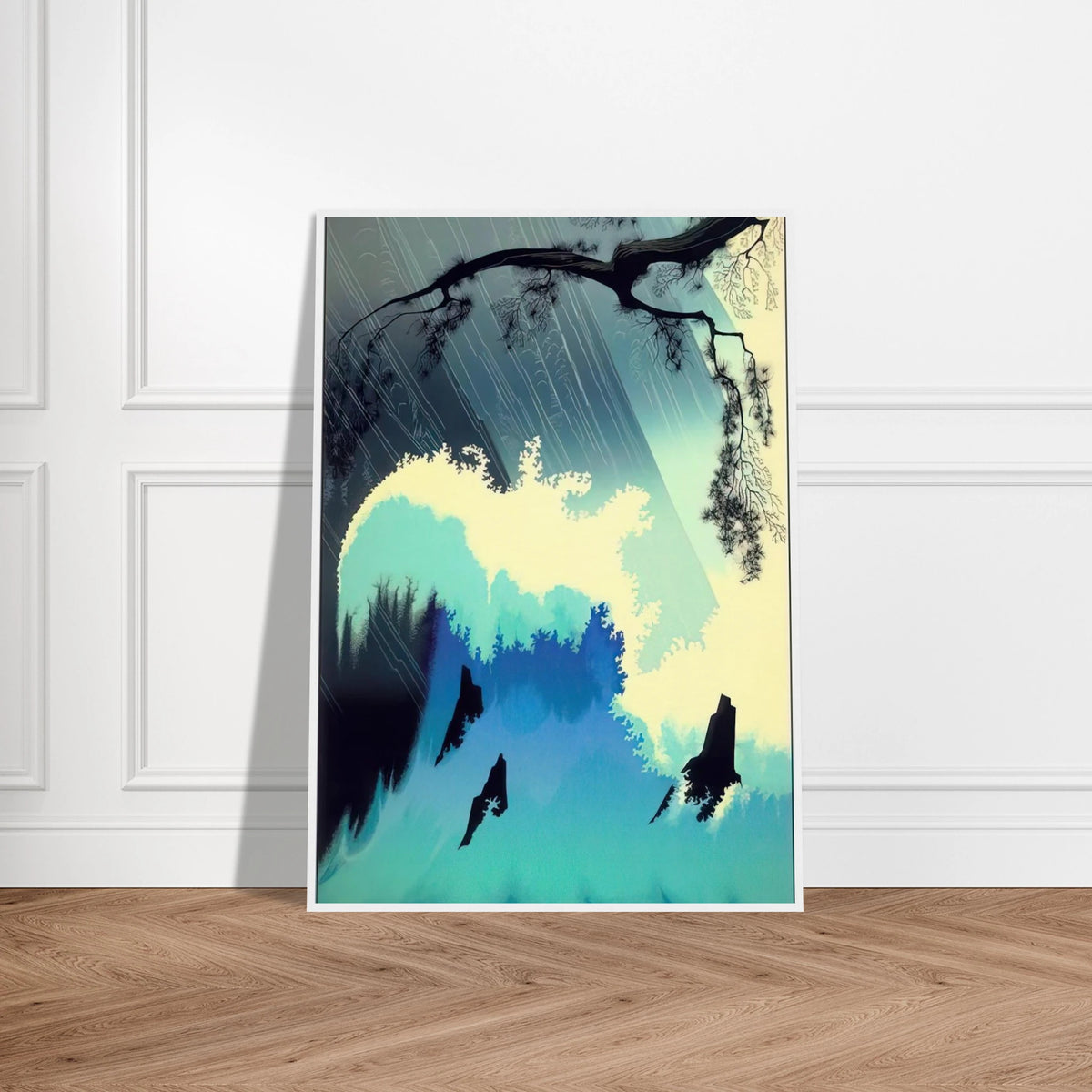 Ocean Splash Framed Poster | Eyvind Earle Framed Prints Wall Art | Eyvind Earle Prints