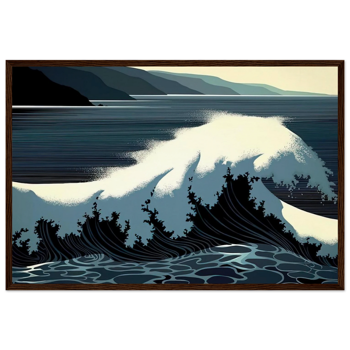 A Sounding of Surf Framed Poster | Eyvind Earle Framed Prints Wall Art | Eyvind Earle Prints