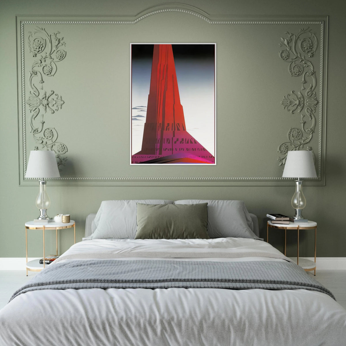 Desert Skyscraper Framed Poster | Eyvind Earle Framed Prints Wall Art | Eyvind Earle Prints