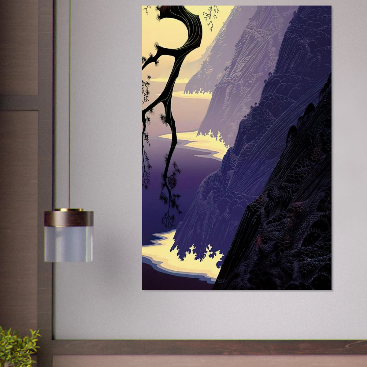 Purple Mist Poster | Eyvind Earle Poster | Eyvind Earle Prints