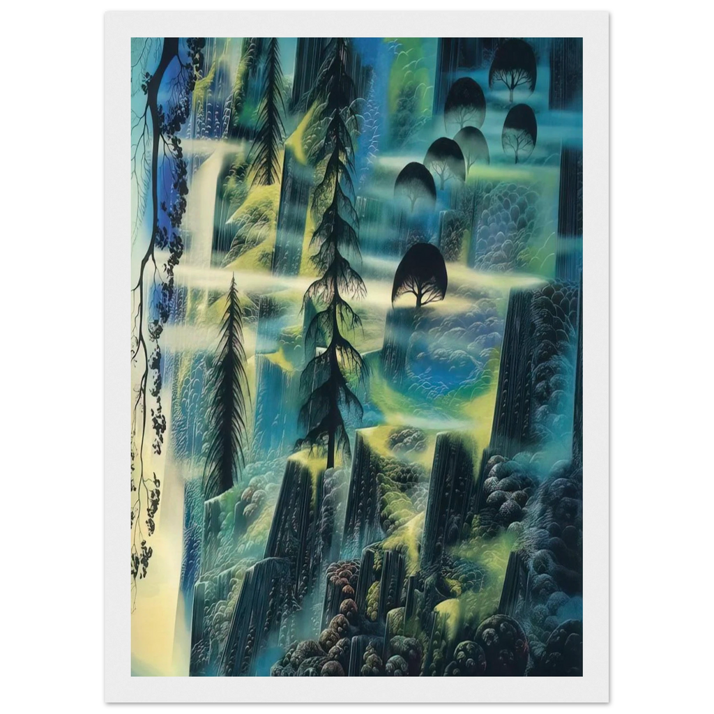 Where Eagles Fly Framed Poster | Eyvind Earle Framed Prints Wall Art | Eyvind Earle Prints