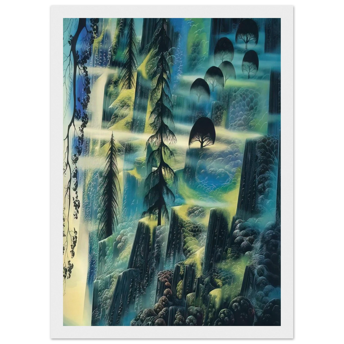 Where Eagles Fly Framed Poster | Eyvind Earle Framed Prints Wall Art | Eyvind Earle Prints