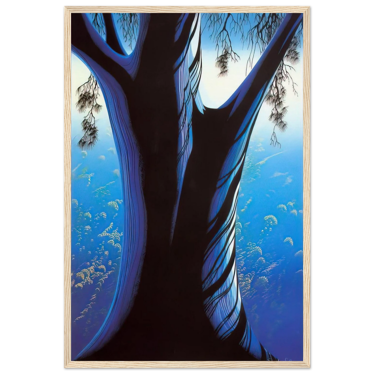 Blue Pine Framed Poster | Eyvind Earle Framed Prints Wall Art | Eyvind Earle Prints