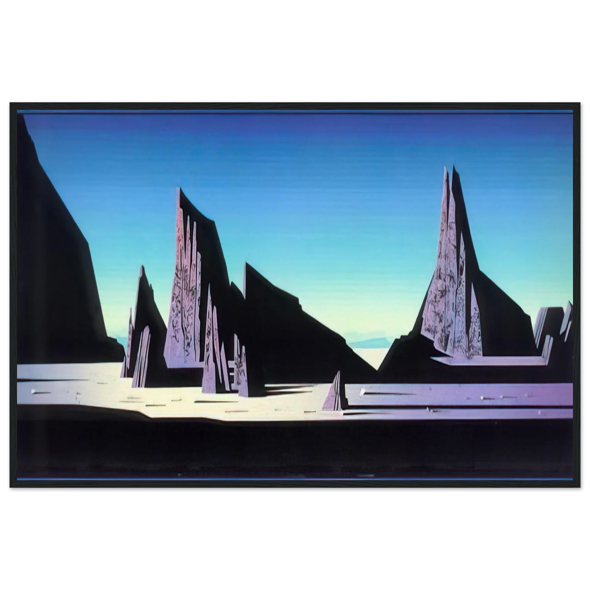 Desert Rocks Framed Poster | Eyvind Earle Framed Prints Wall Art | Eyvind Earle Prints
