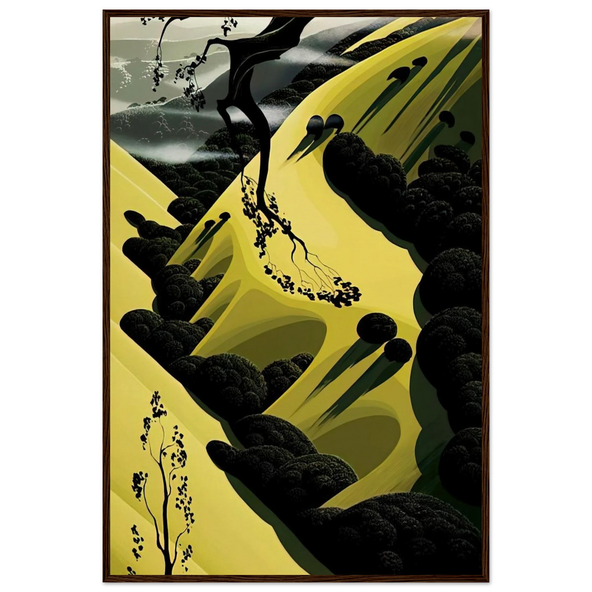 High Country Valley Framed Poster | Eyvind Earle Framed Prints Wall Art | Eyvind Earle Prints