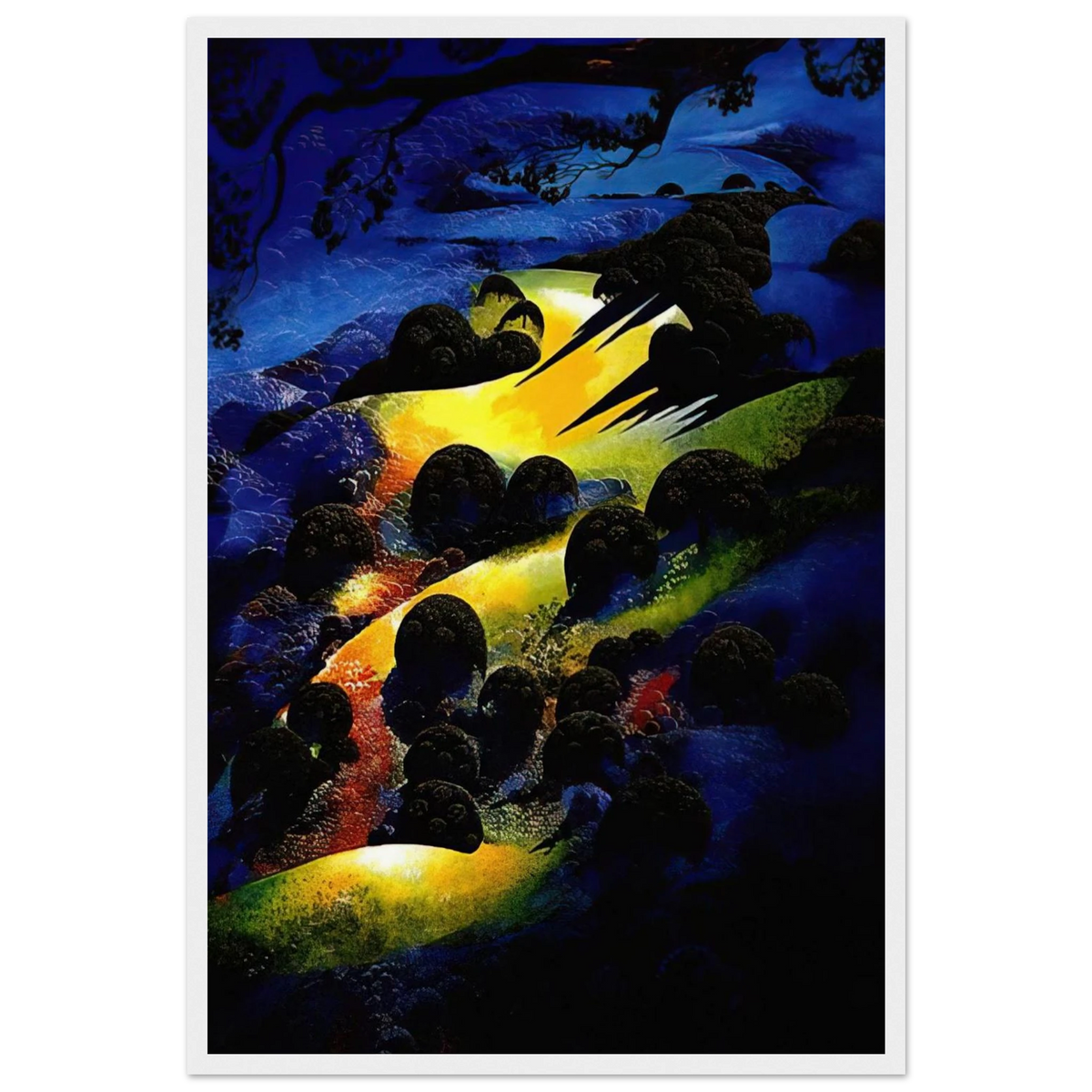 Sunset Flame Framed Poster | Eyvind Earle Framed Prints Wall Art | Eyvind Earle Prints