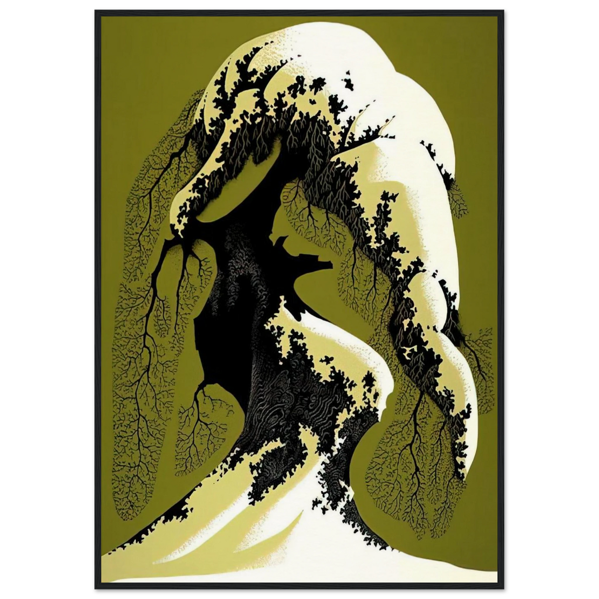 Snow Laden Framed Poster | Eyvind Earle Framed Prints Wall Art | Eyvind Earle Prints