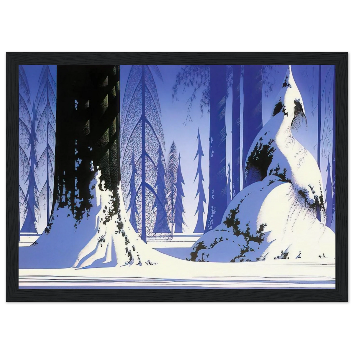 Winter Framed Poster | Eyvind Earle Framed Prints Wall Art | Eyvind Earle Prints