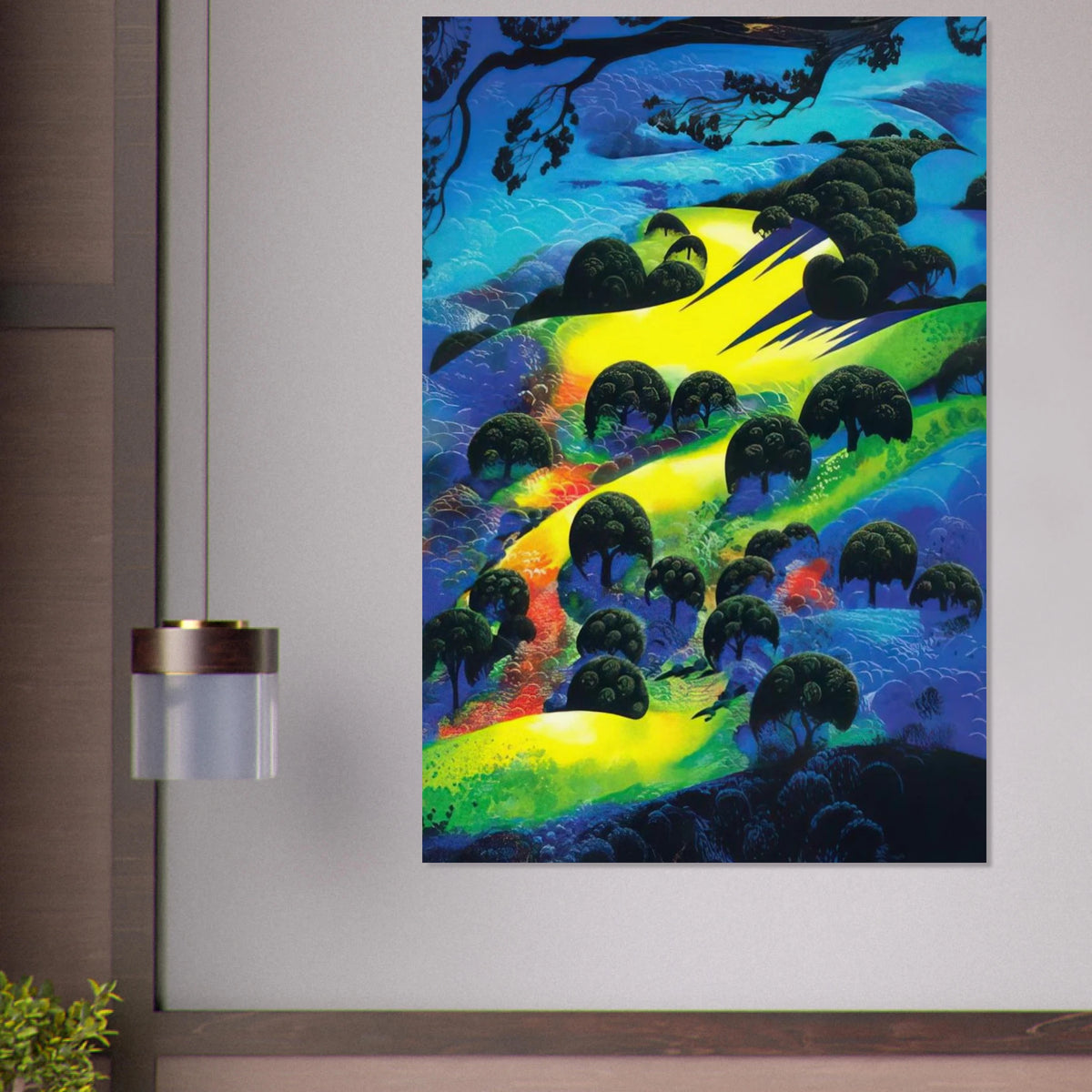 Fading Sunset Flame Poster | Eyvind Earle Poster | Eyvind Earle Prints