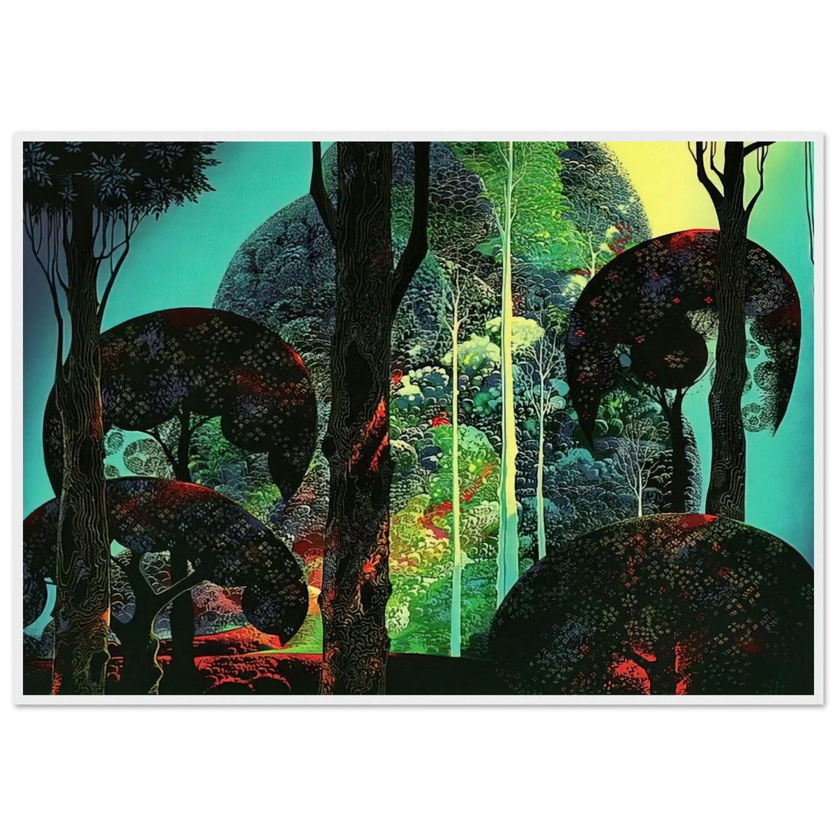 Fired by Sun Framed Poster | Eyvind Earle Framed Prints Wall Art | Eyvind Earle Prints
