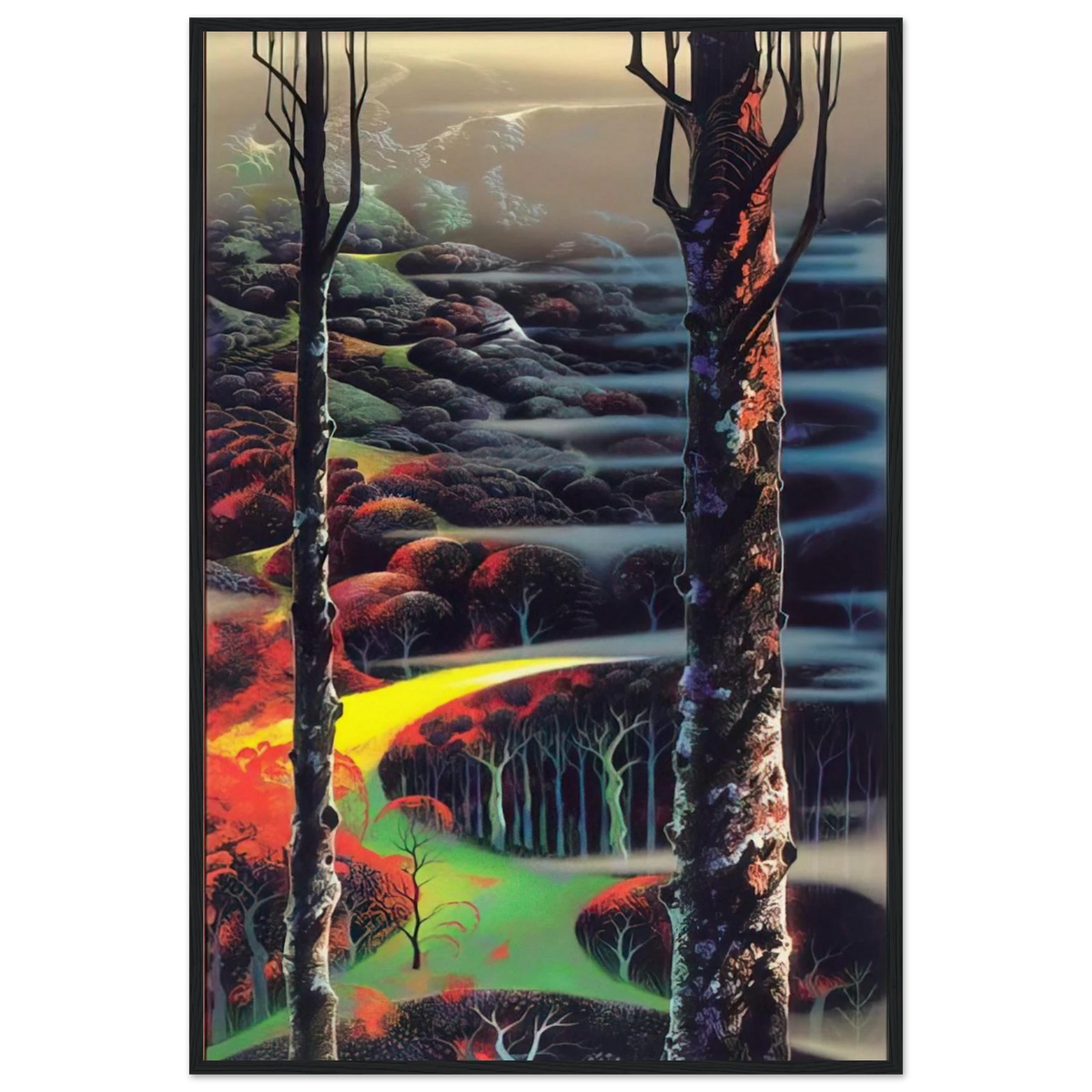A Touch of Autumn Framed Poster | Eyvind Earle Framed Prints Wall Art | Eyvind Earle Prints