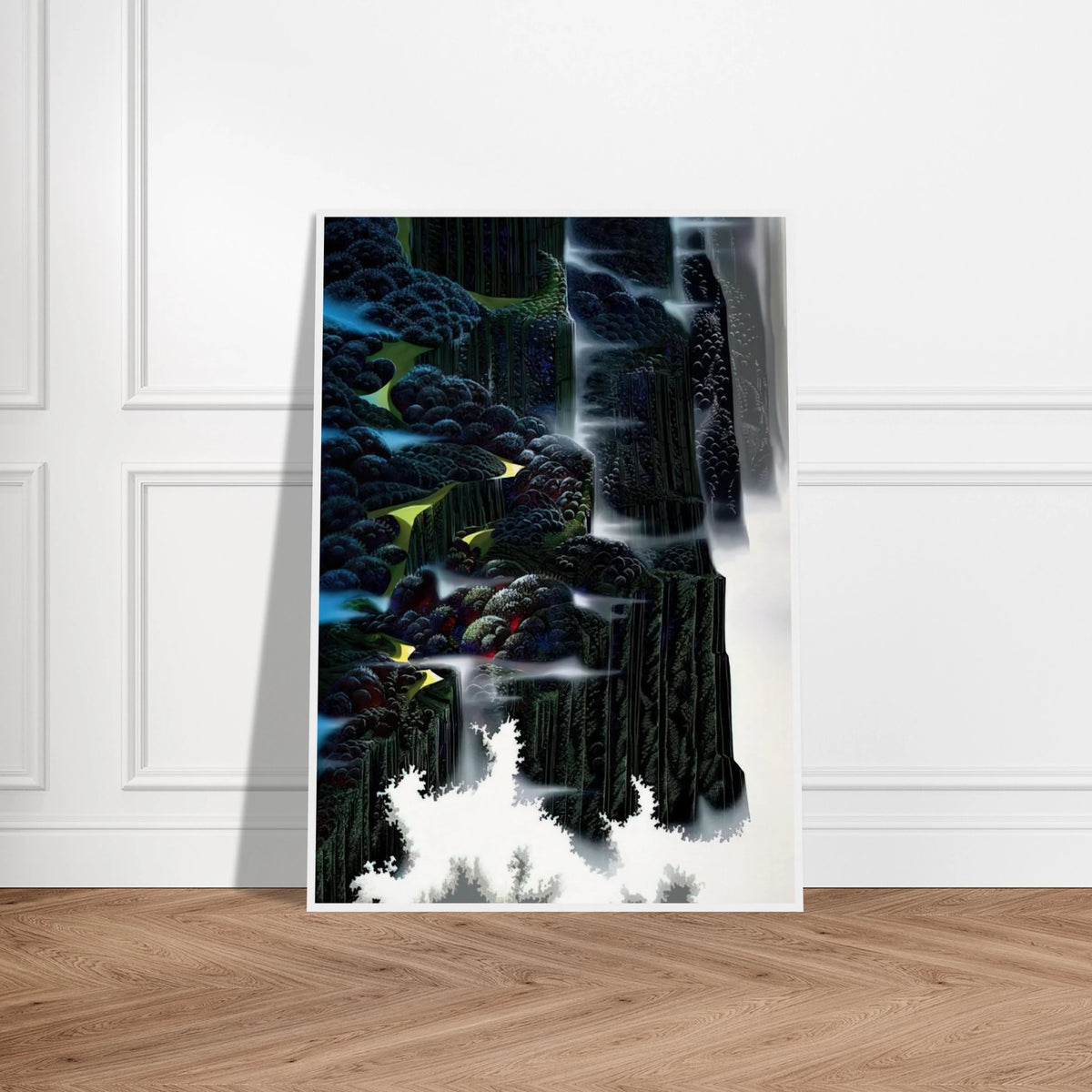 Sea Cliffs Rising Framed Poster | Eyvind Earle Framed Prints Wall Art | Eyvind Earle Prints