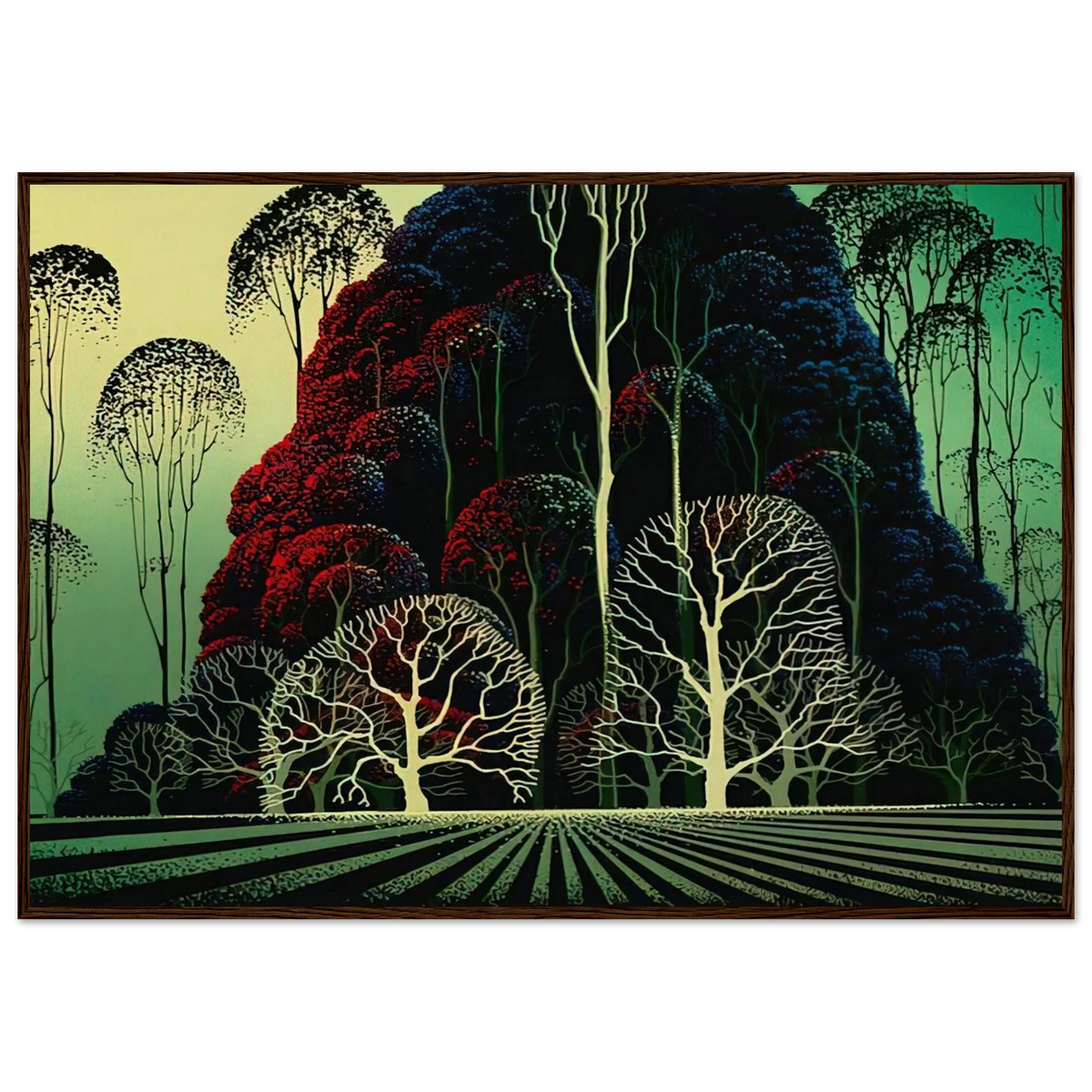 Eucalyptus Forest Framed Poster | Eyvind Earle Framed Prints Wall Art | Eyvind Earle Prints