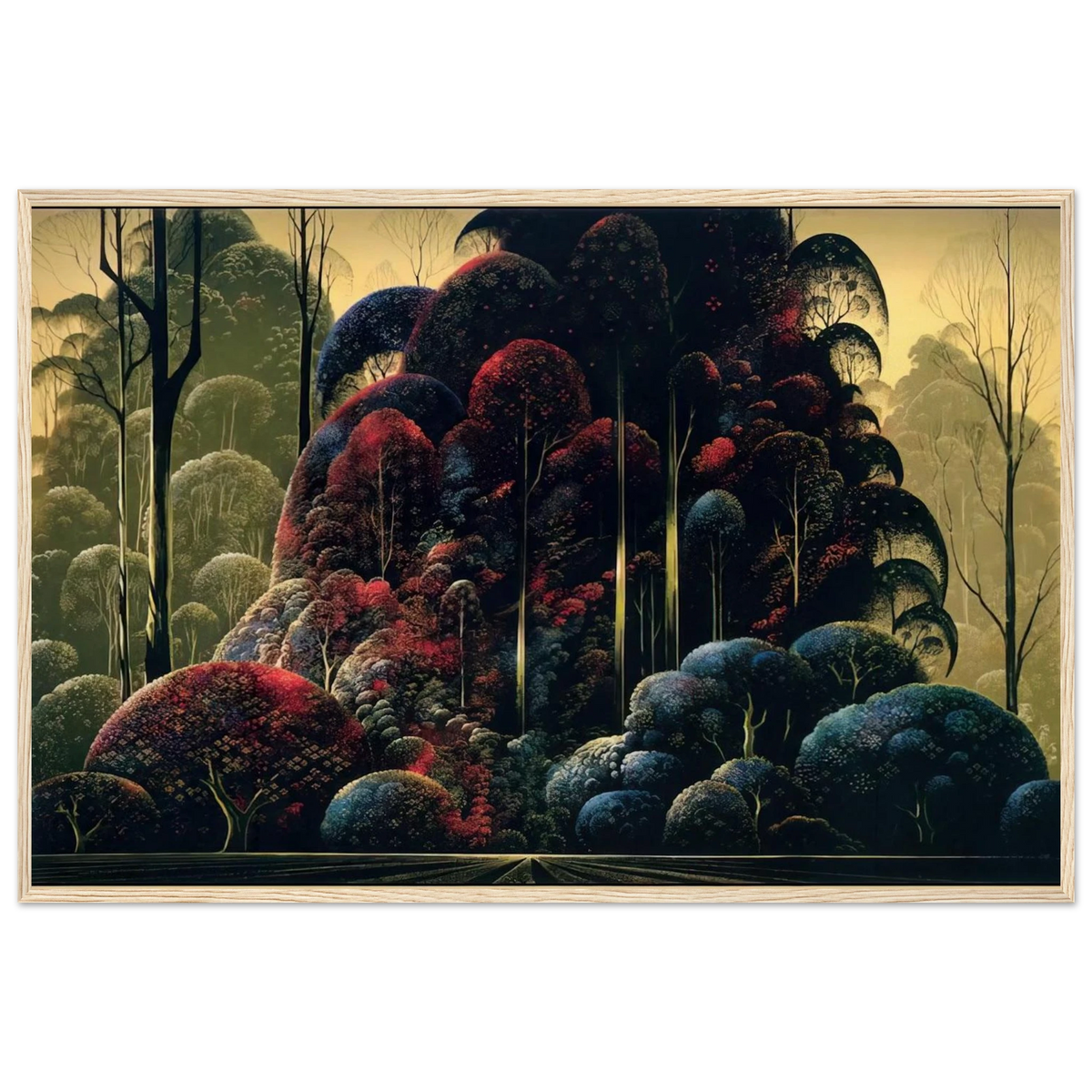 Wind Breaks Framed Poster | Eyvind Earle Framed Prints Wall Art | Eyvind Earle Prints