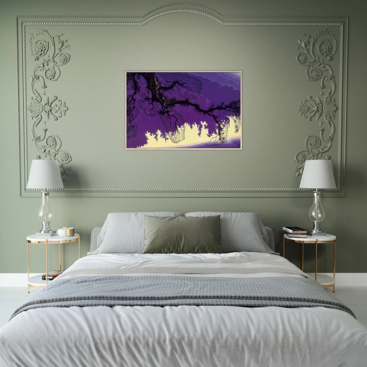 Purple Coastline Framed Poster | Eyvind Earle Framed Prints Wall Art | Eyvind Earle Prints
