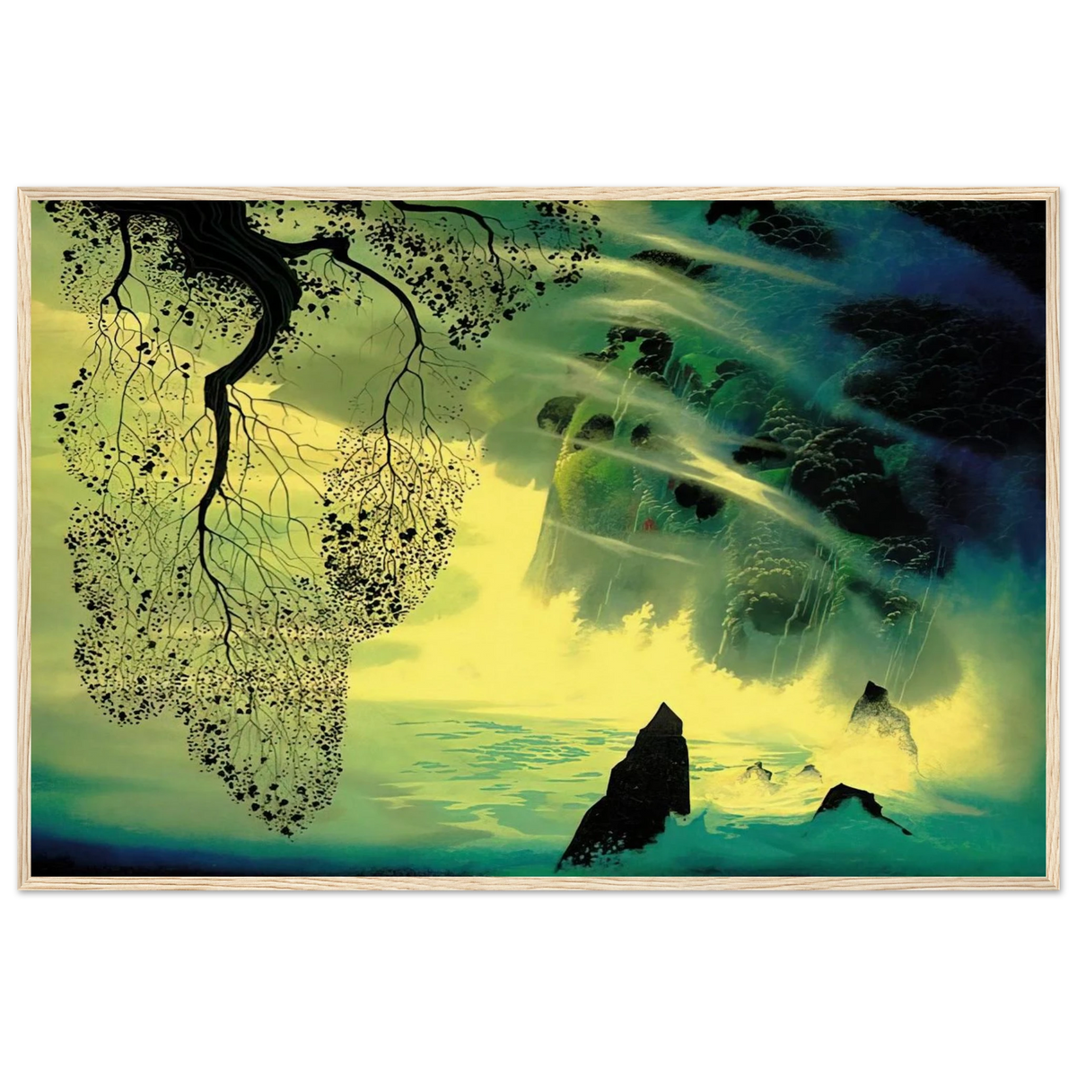 A Swirl of Fog Framed Poster | Eyvind Earle Framed Prints Wall Art | Eyvind Earle Prints