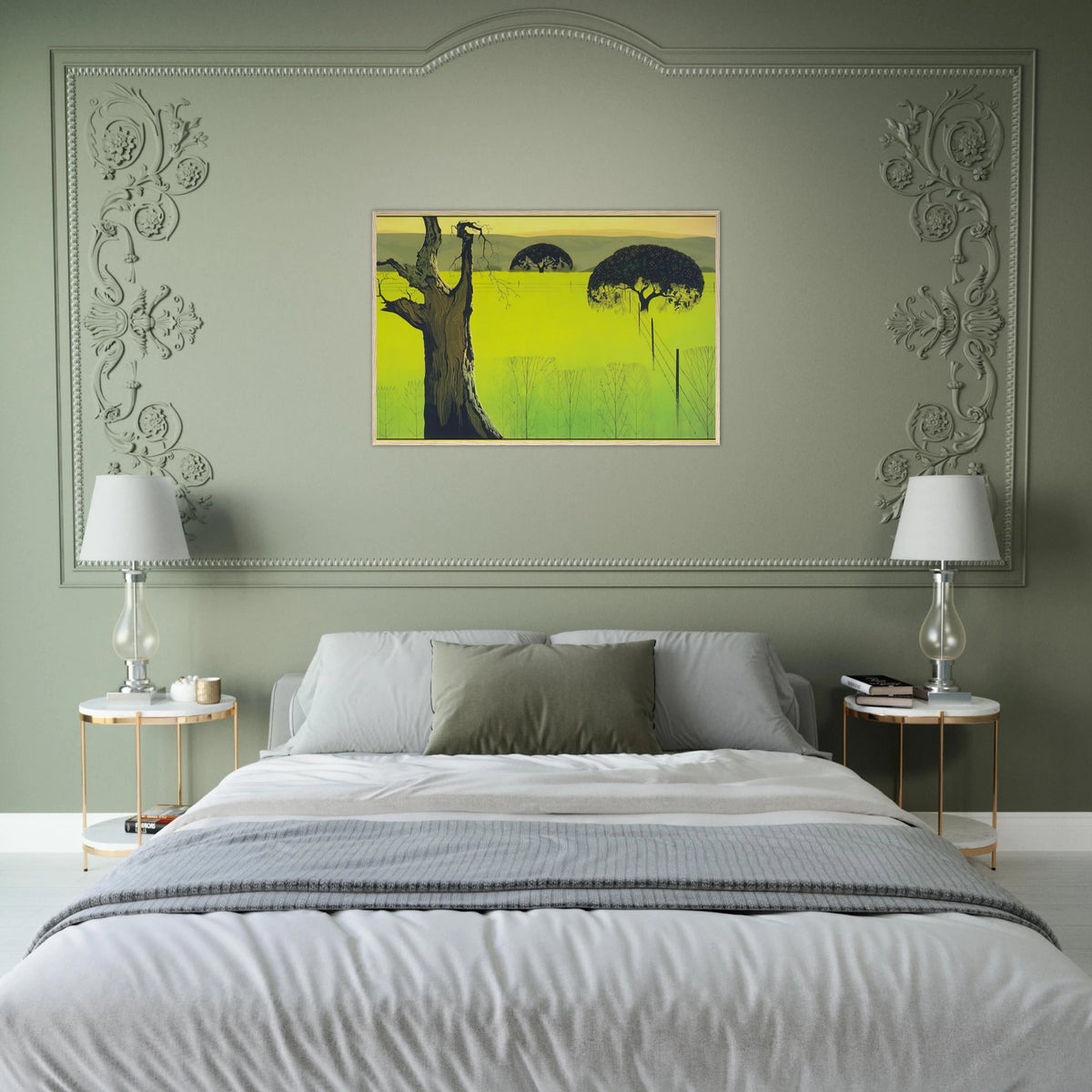 Mustard Field Framed Poster | Eyvind Earle Framed Prints Wall Art | Eyvind Earle Prints