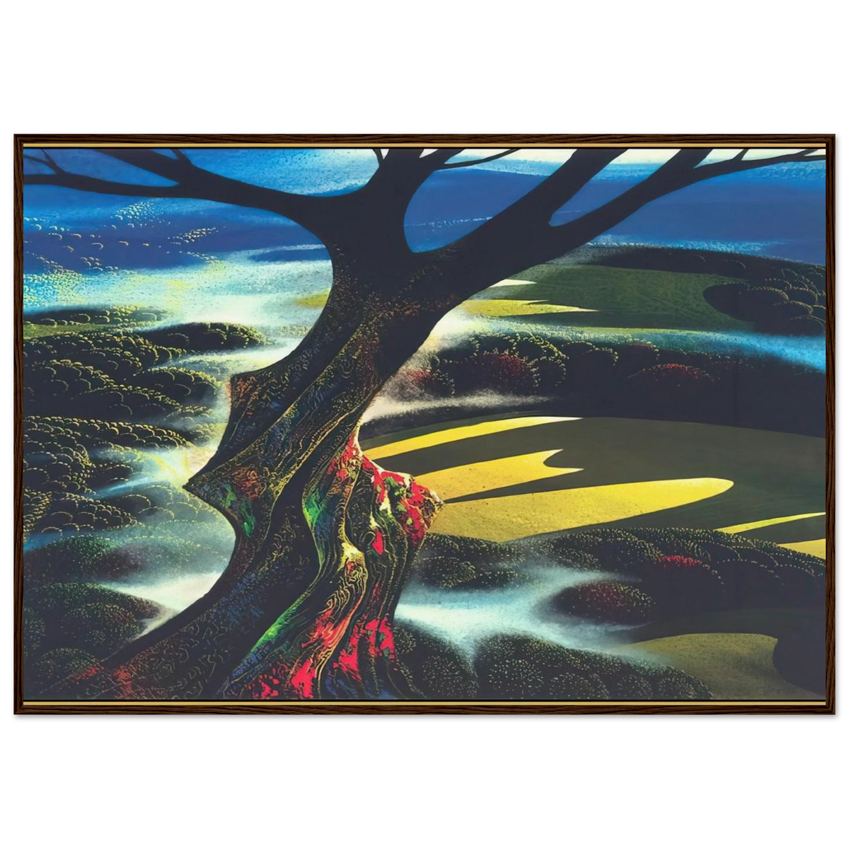 Autumn Shadows Framed Poster | Eyvind Earle Framed Prints Wall Art | Eyvind Earle Prints