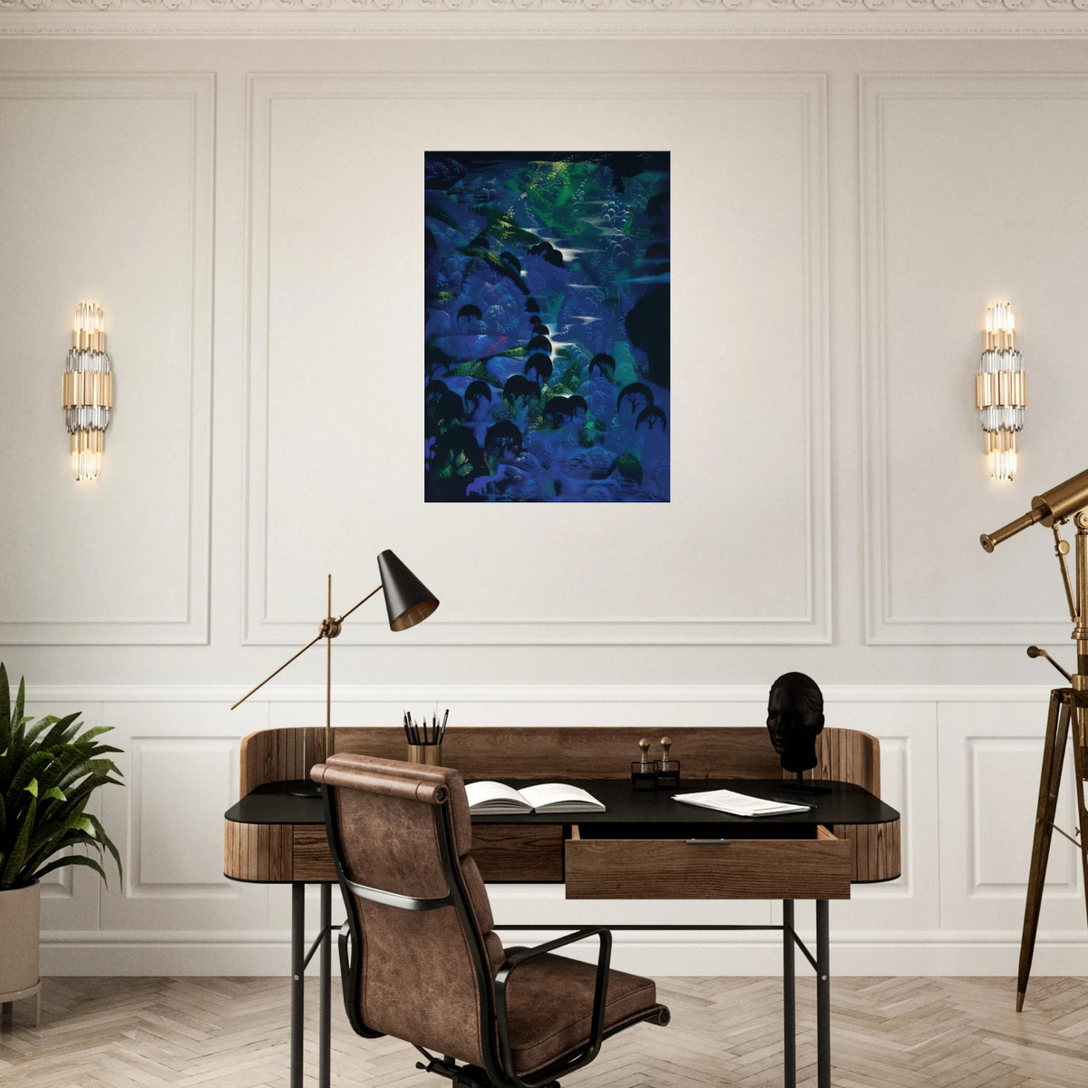 Beneath an Emerald Sky Canvas | Eyvind Earle Canvas | Eyvind Earle Prints