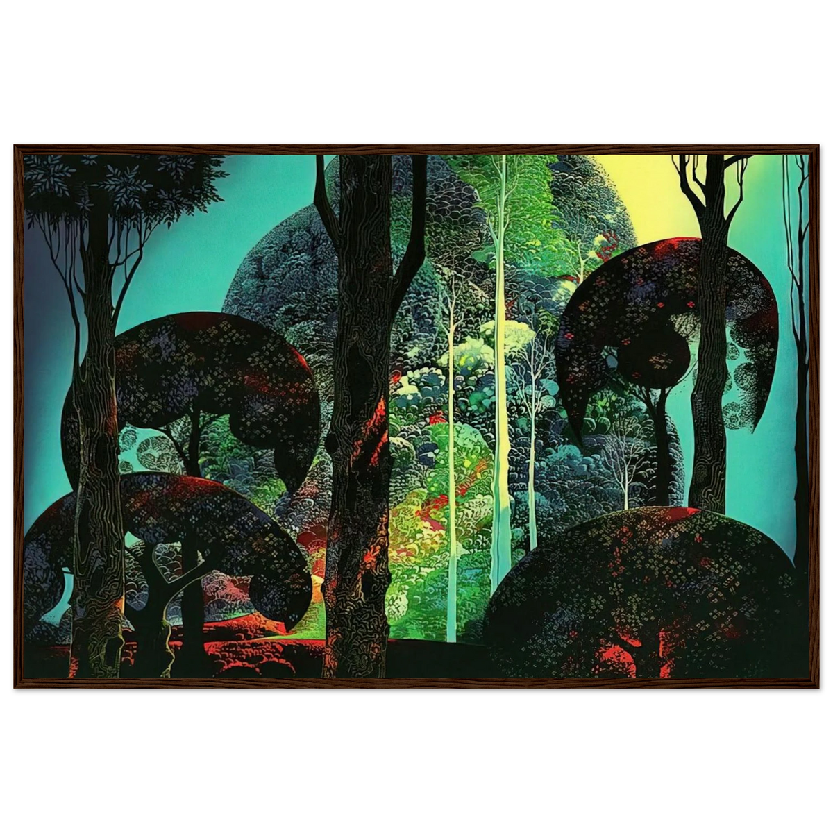 Fired by Sun Framed Poster | Eyvind Earle Framed Prints Wall Art | Eyvind Earle Prints