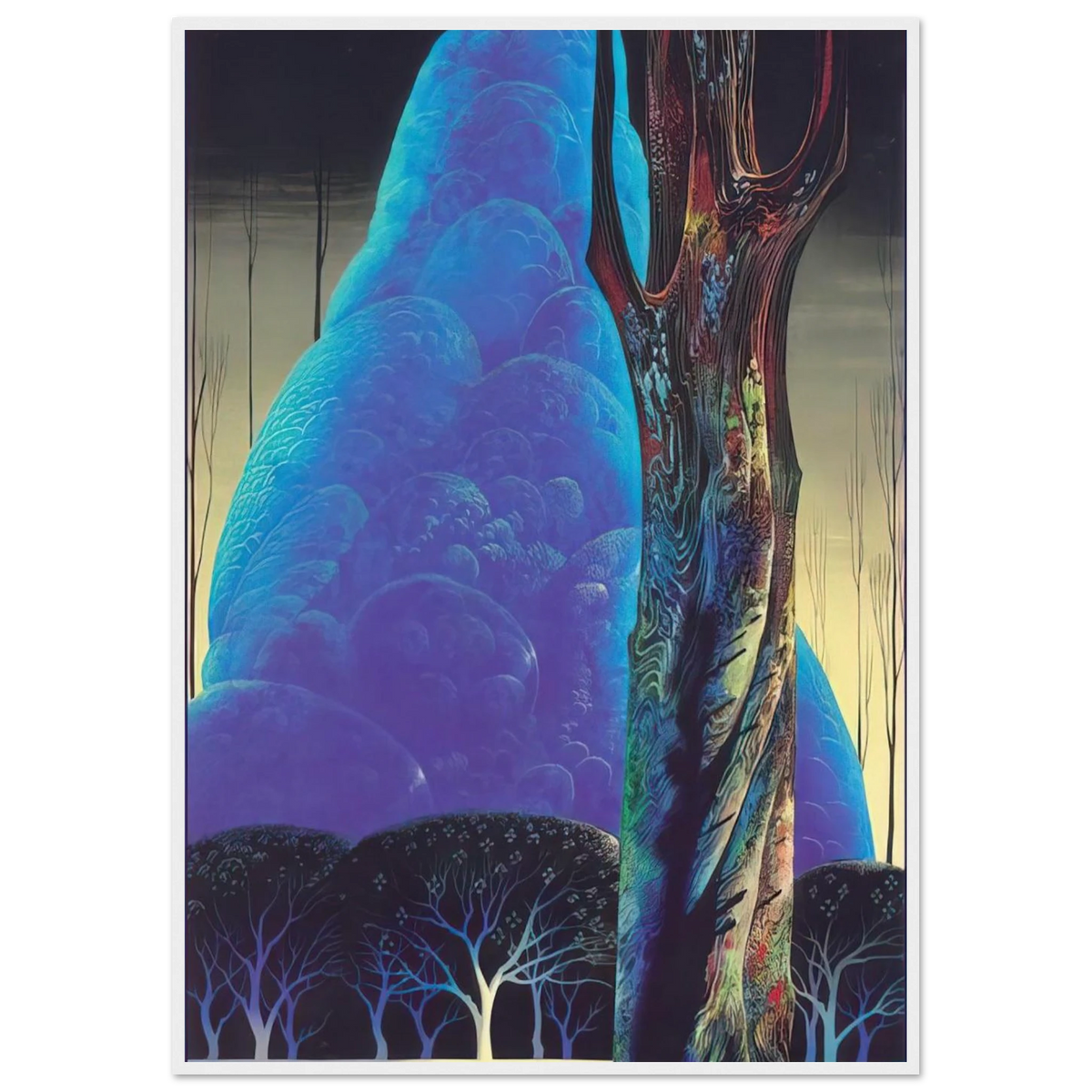 Blue Nocturne Framed Poster | Eyvind Earle Framed Prints Wall Art | Eyvind Earle Prints