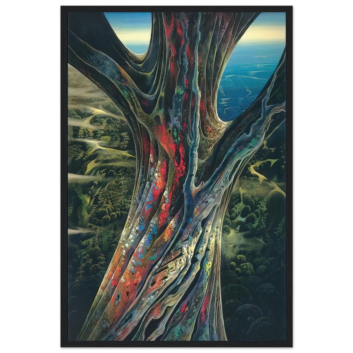 The Great Jewel Tree Framed Poster | Eyvind Earle Framed Prints Wall Art | Eyvind Earle Prints