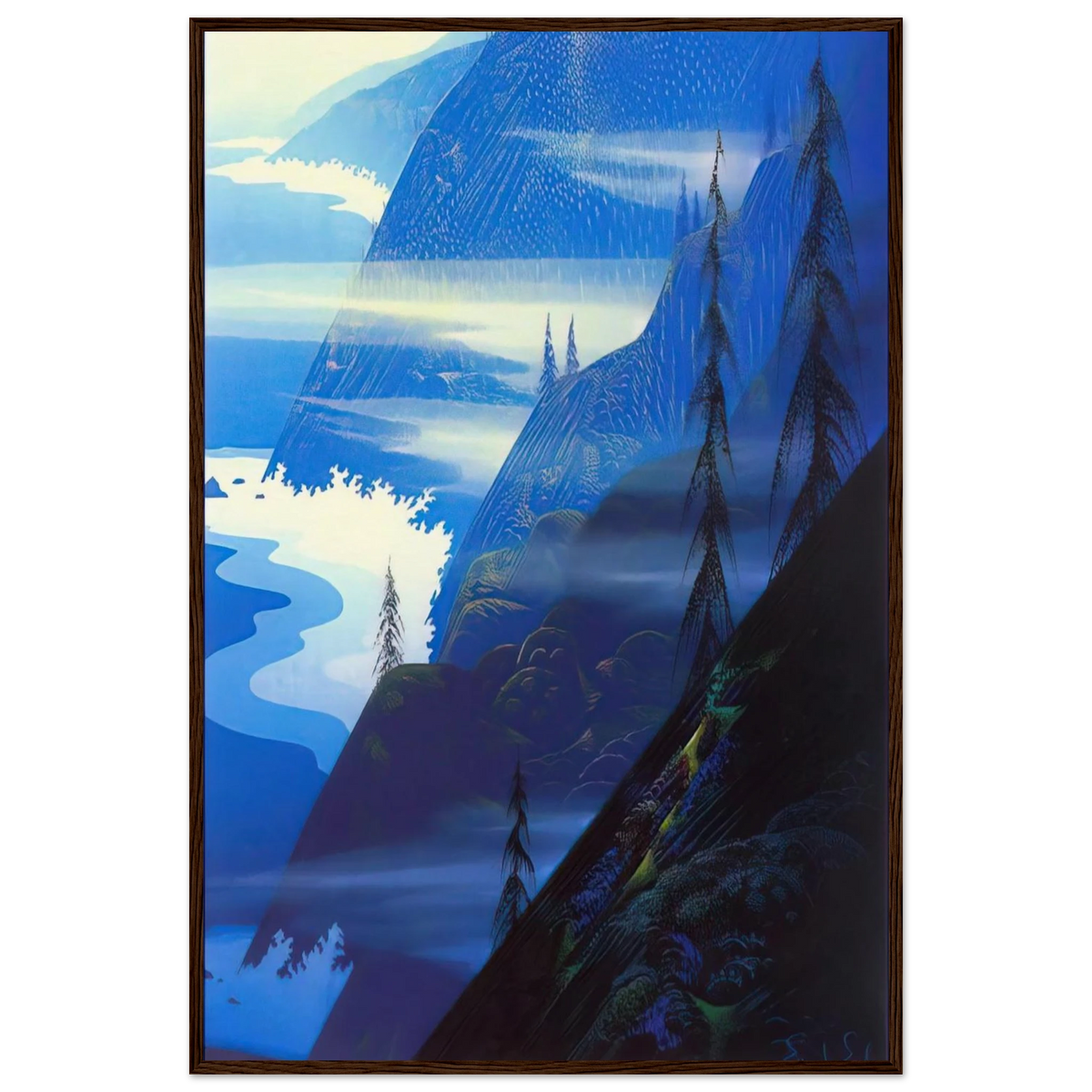 Stardust blue Framed Poster | Eyvind Earle Framed Prints Wall Art | Eyvind Earle Prints