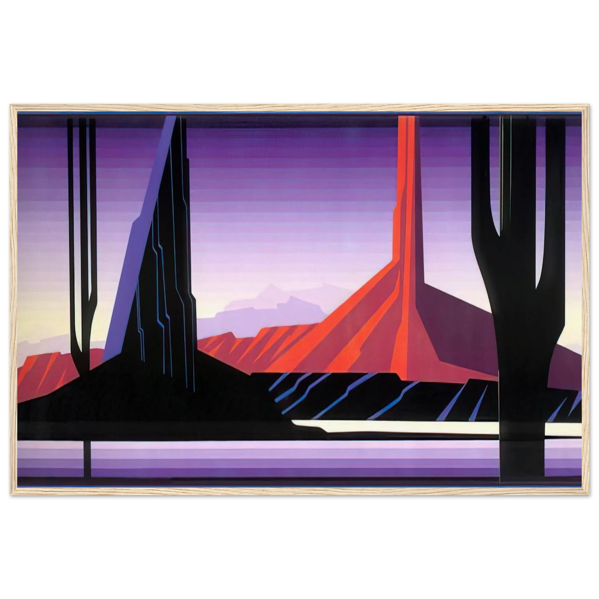 Beneath A Silent Sky Framed Poster | Eyvind Earle Framed Prints Wall Art | Eyvind Earle Prints