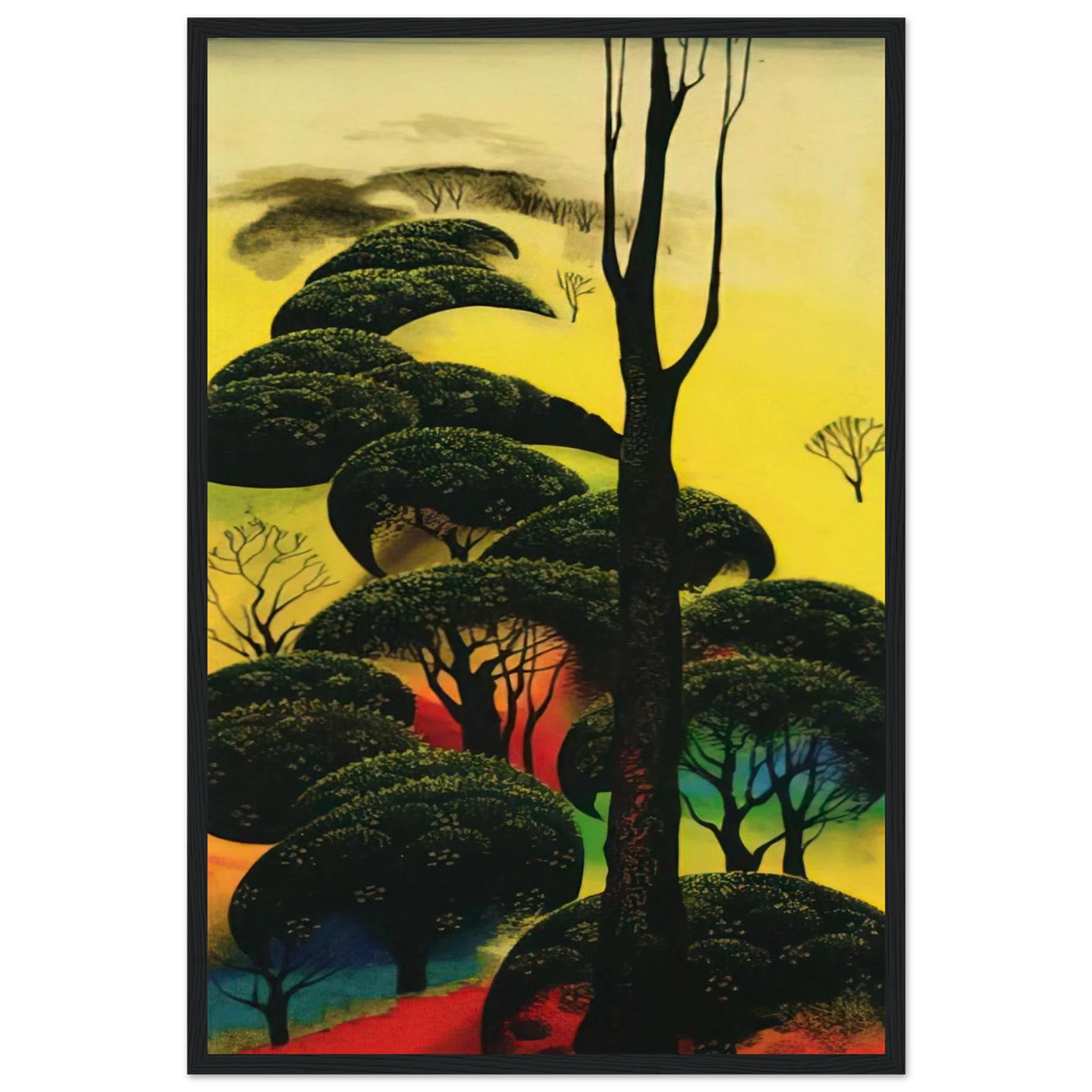 Climbing Oaks Framed Poster | Eyvind Earle Framed Prints Wall Art | Eyvind Earle Prints