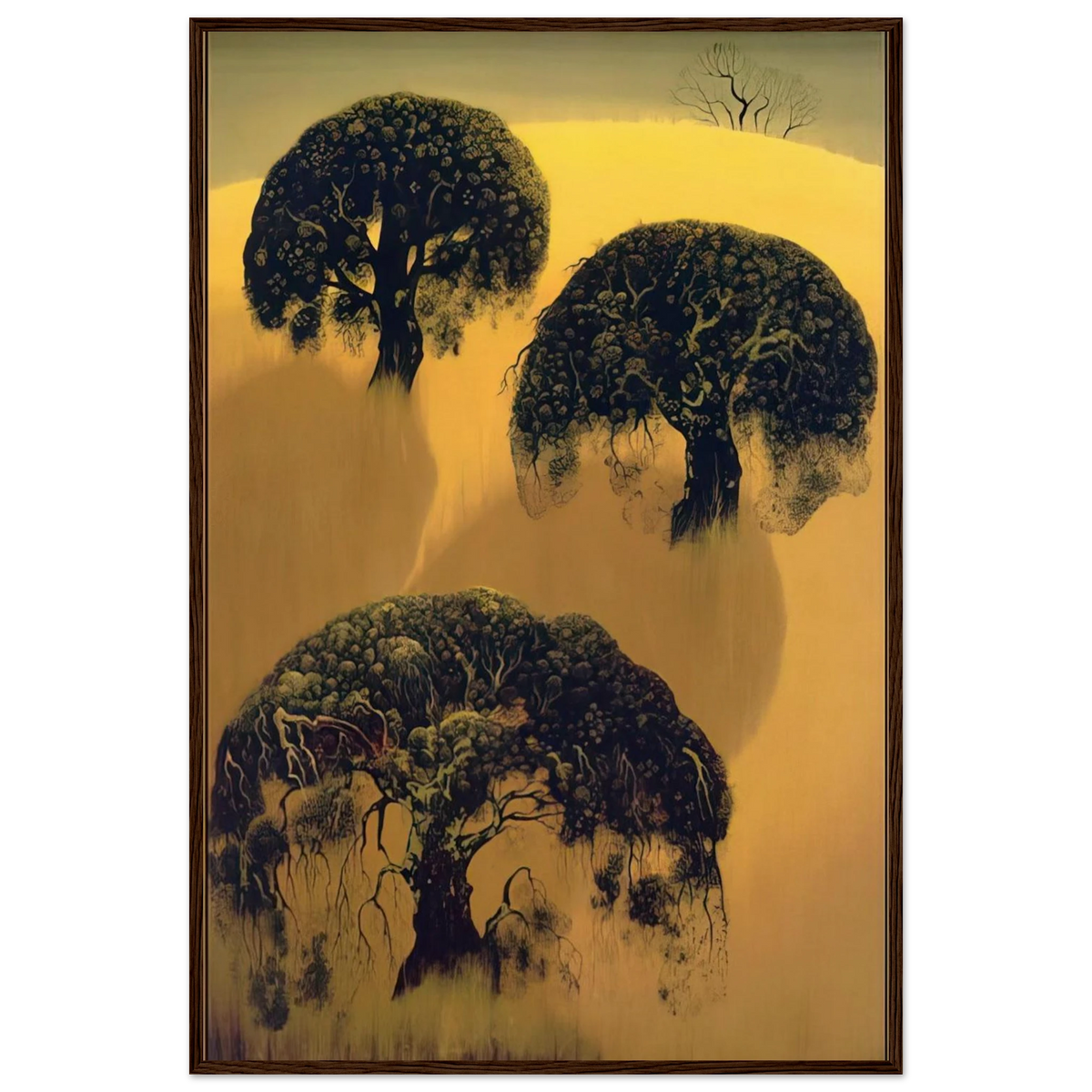 Three Oaks Framed Poster | Eyvind Earle Framed Prints Wall Art | Eyvind Earle Prints