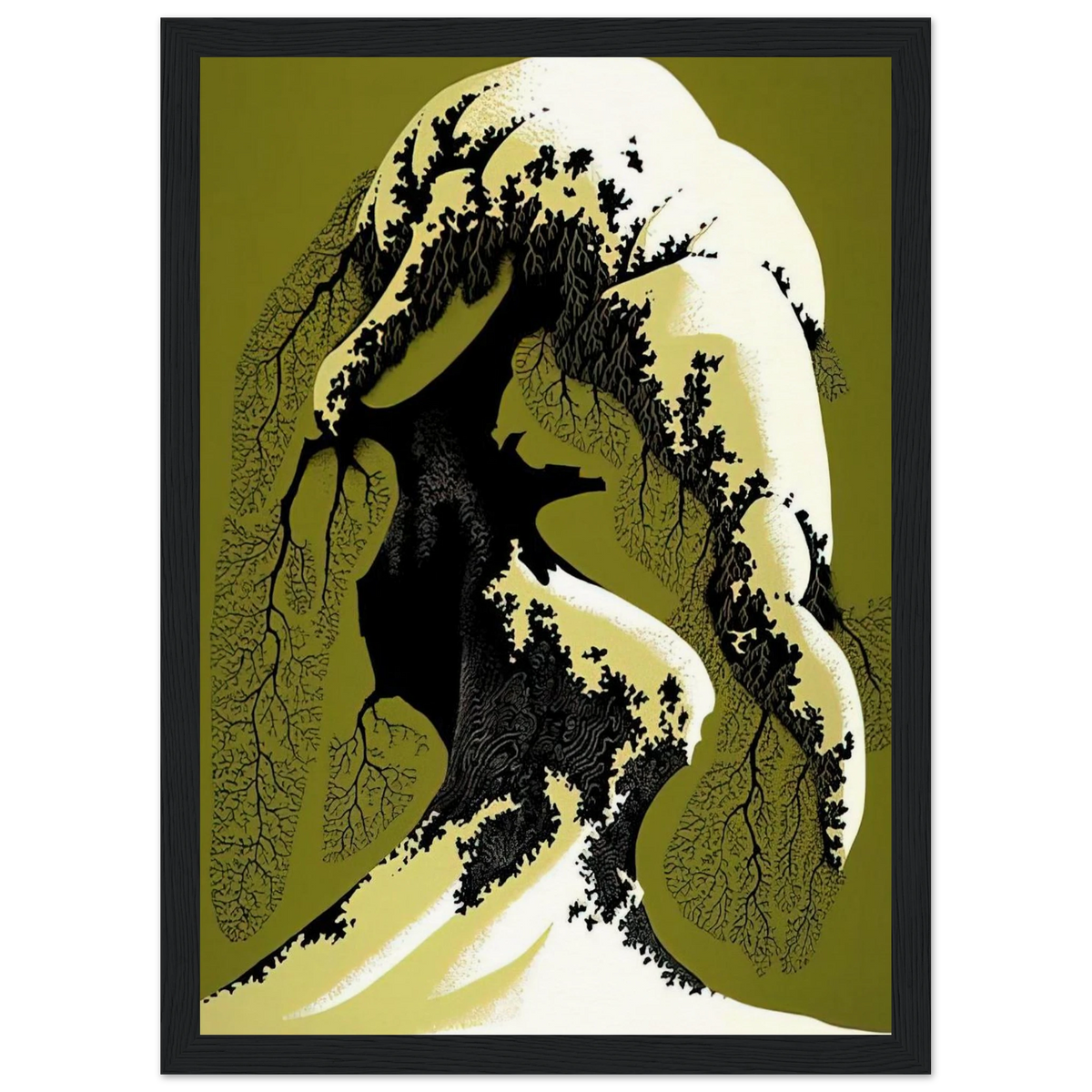 Snow Laden Framed Poster | Eyvind Earle Framed Prints Wall Art | Eyvind Earle Prints
