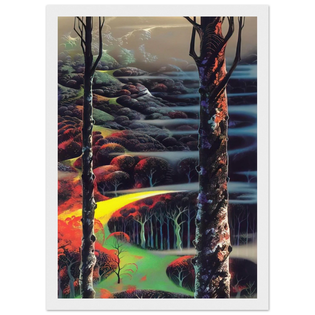 A Touch of Autumn Framed Poster | Eyvind Earle Framed Prints Wall Art | Eyvind Earle Prints
