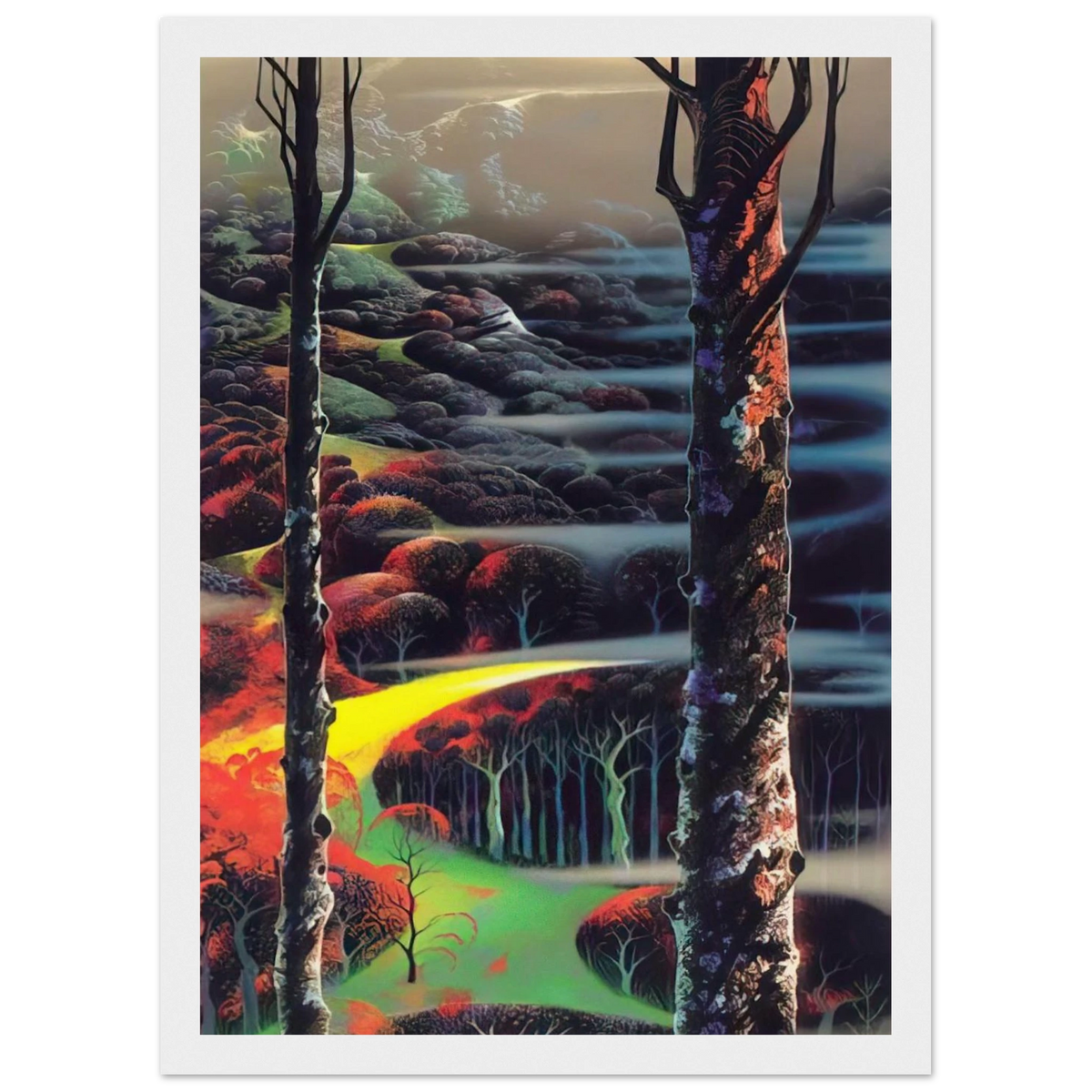 A Touch of Autumn Framed Poster | Eyvind Earle Framed Prints Wall Art | Eyvind Earle Prints