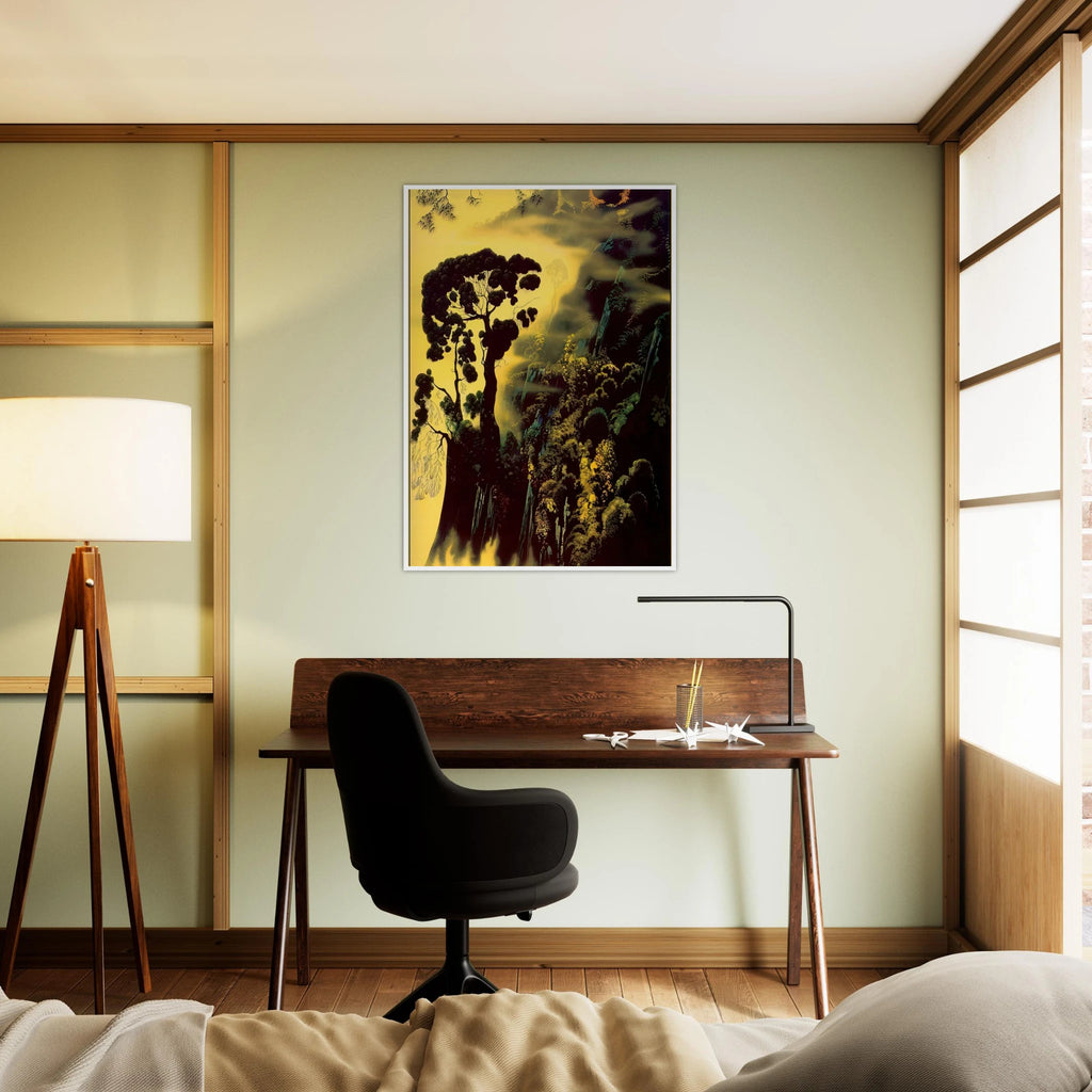 Sunset Silhouette Framed Poster | Eyvind Earle Framed Prints Wall Art | Eyvind Earle Prints