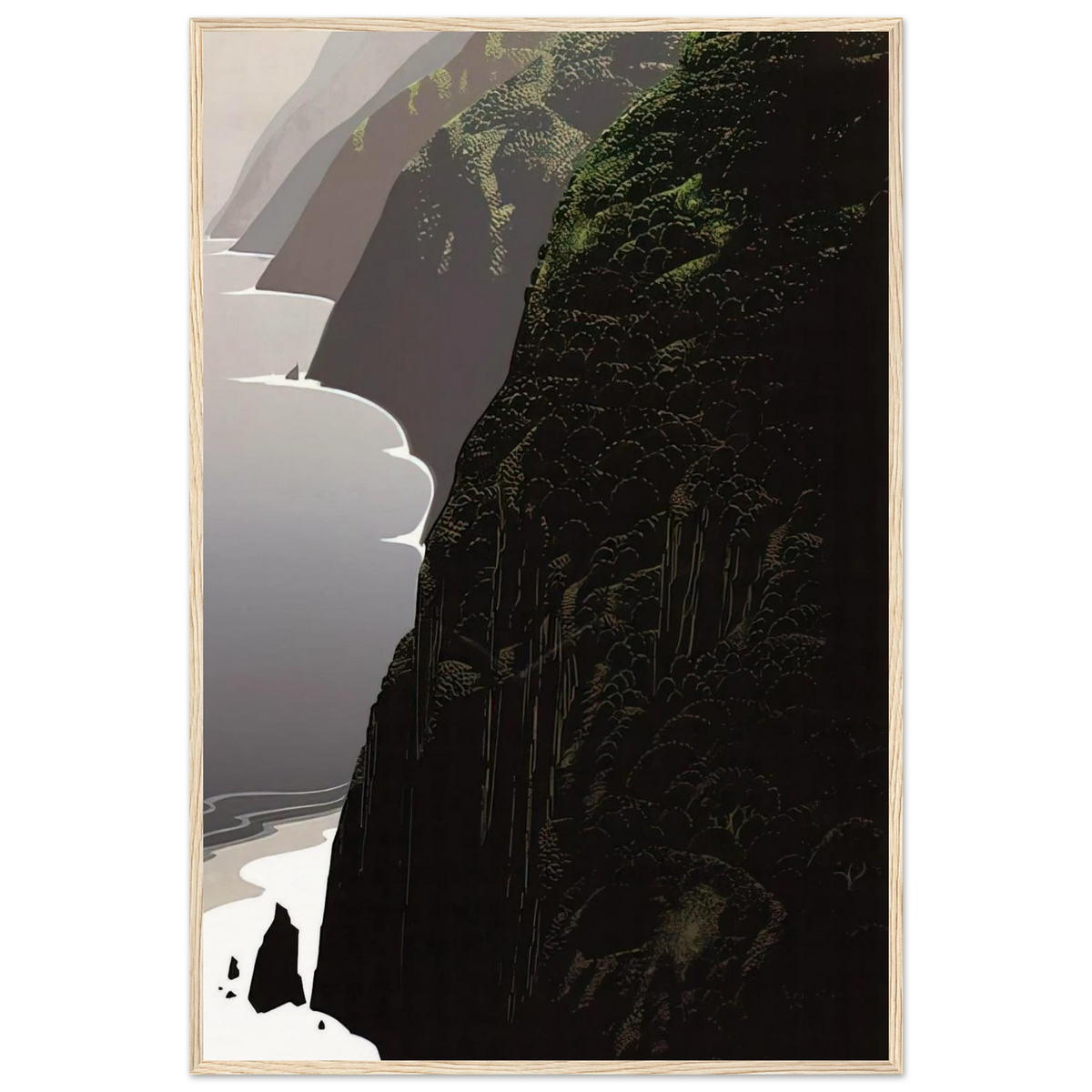 Big Sur Coastline Framed Poster | Eyvind Earle Framed Prints Wall Art | Eyvind Earle Prints