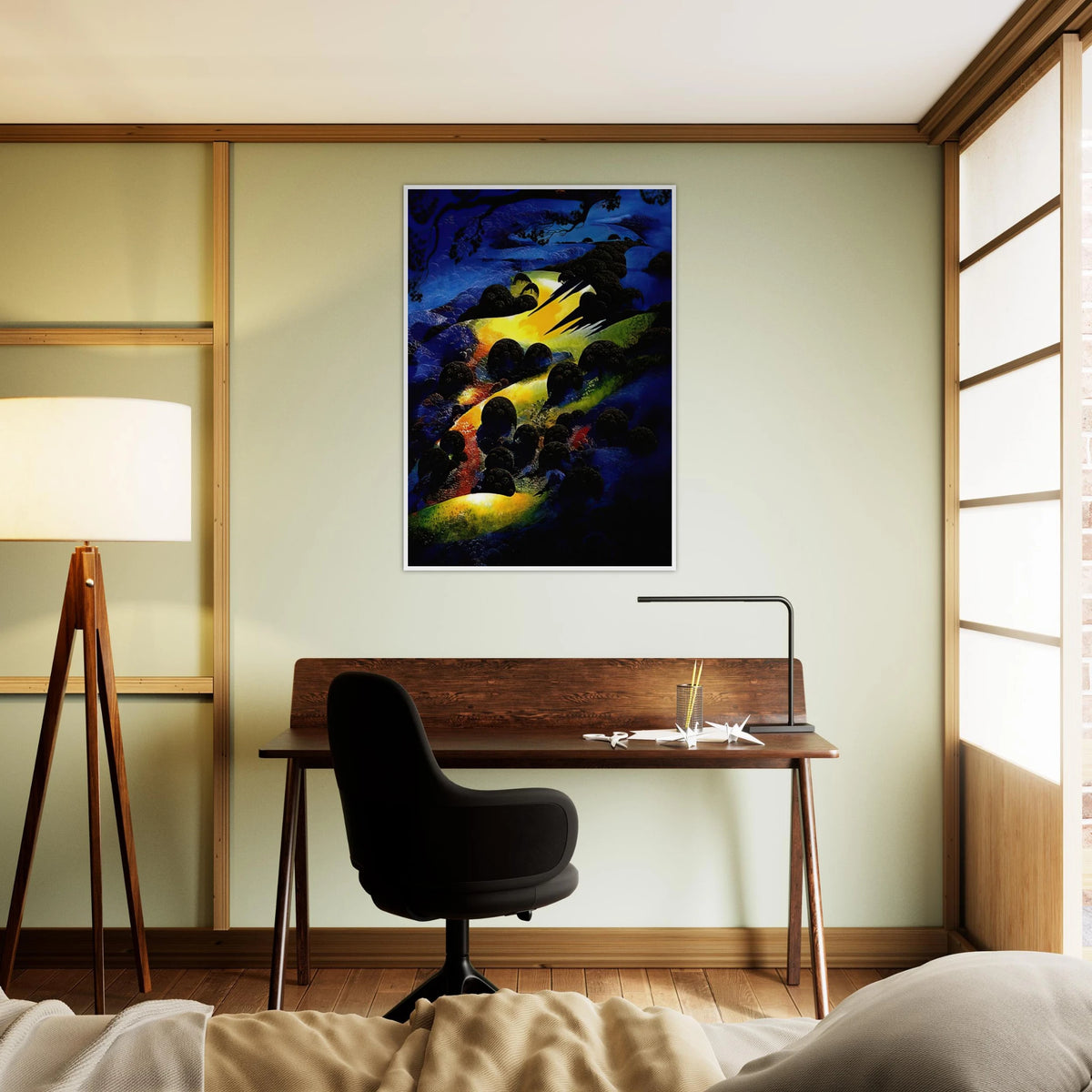 Sunset Flame Framed Poster | Eyvind Earle Framed Prints Wall Art | Eyvind Earle Prints