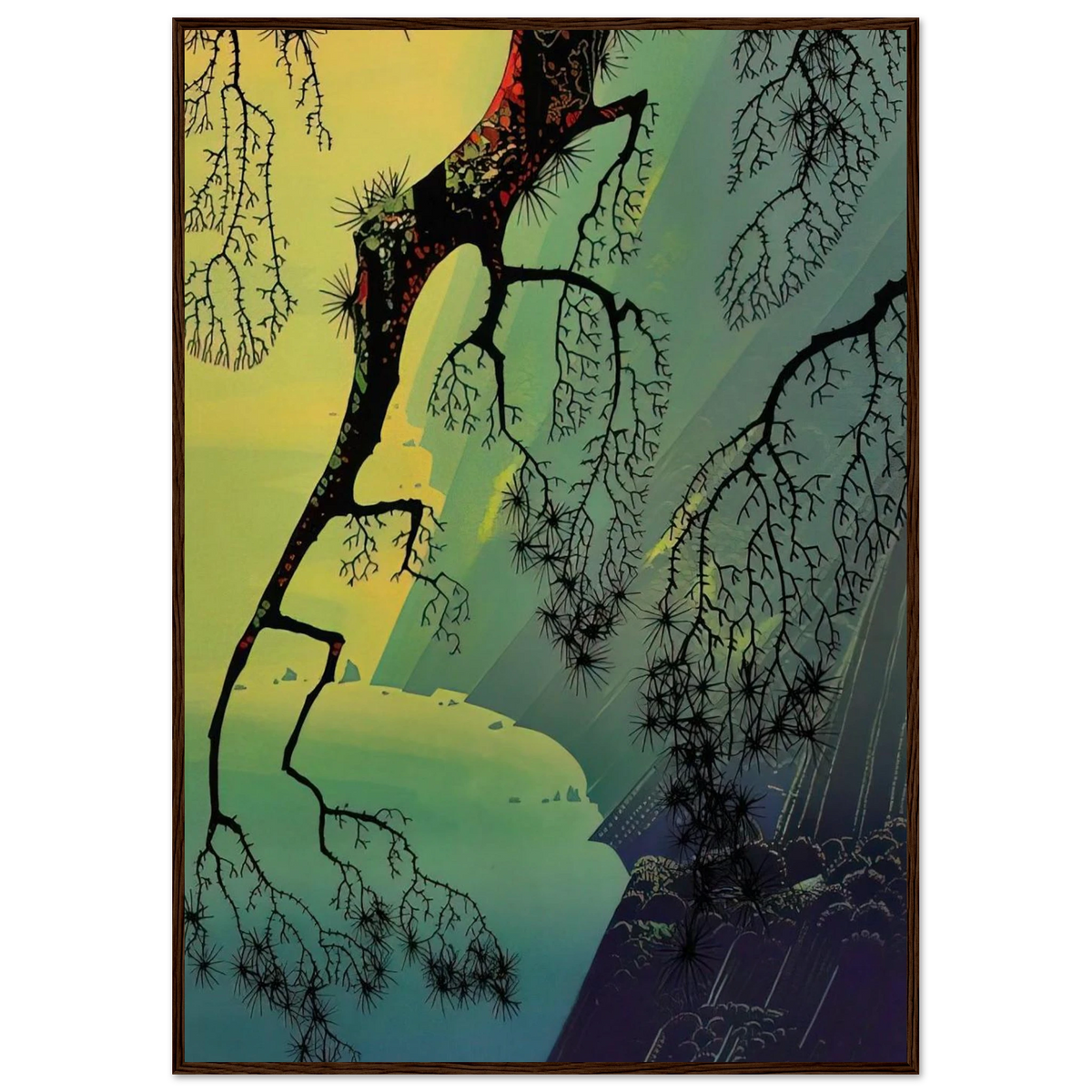 Fog Mist Framed Poster | Eyvind Earle Framed Prints Wall Art | Eyvind Earle Prints